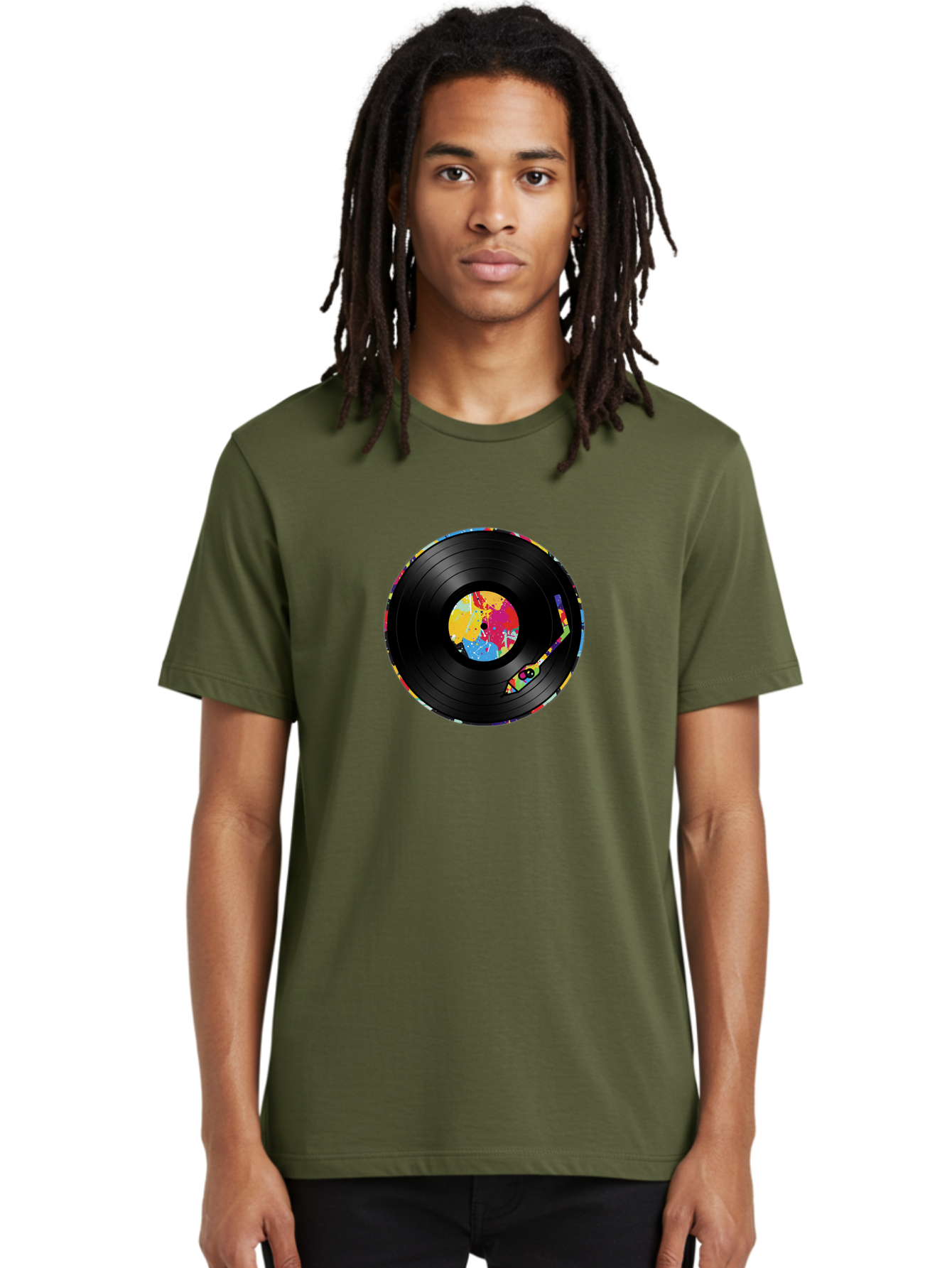 Vinyl-Record-3 Men'S Graphic Tee, 100% Cotton, Comfortable Casual Summer Wear, Machine Washable, Vinyl Record, Colorful Label, Music Art, Paint Splatter Design, Album Cover, Music Lover, Retro Vibe, Record Collector Bad898 19