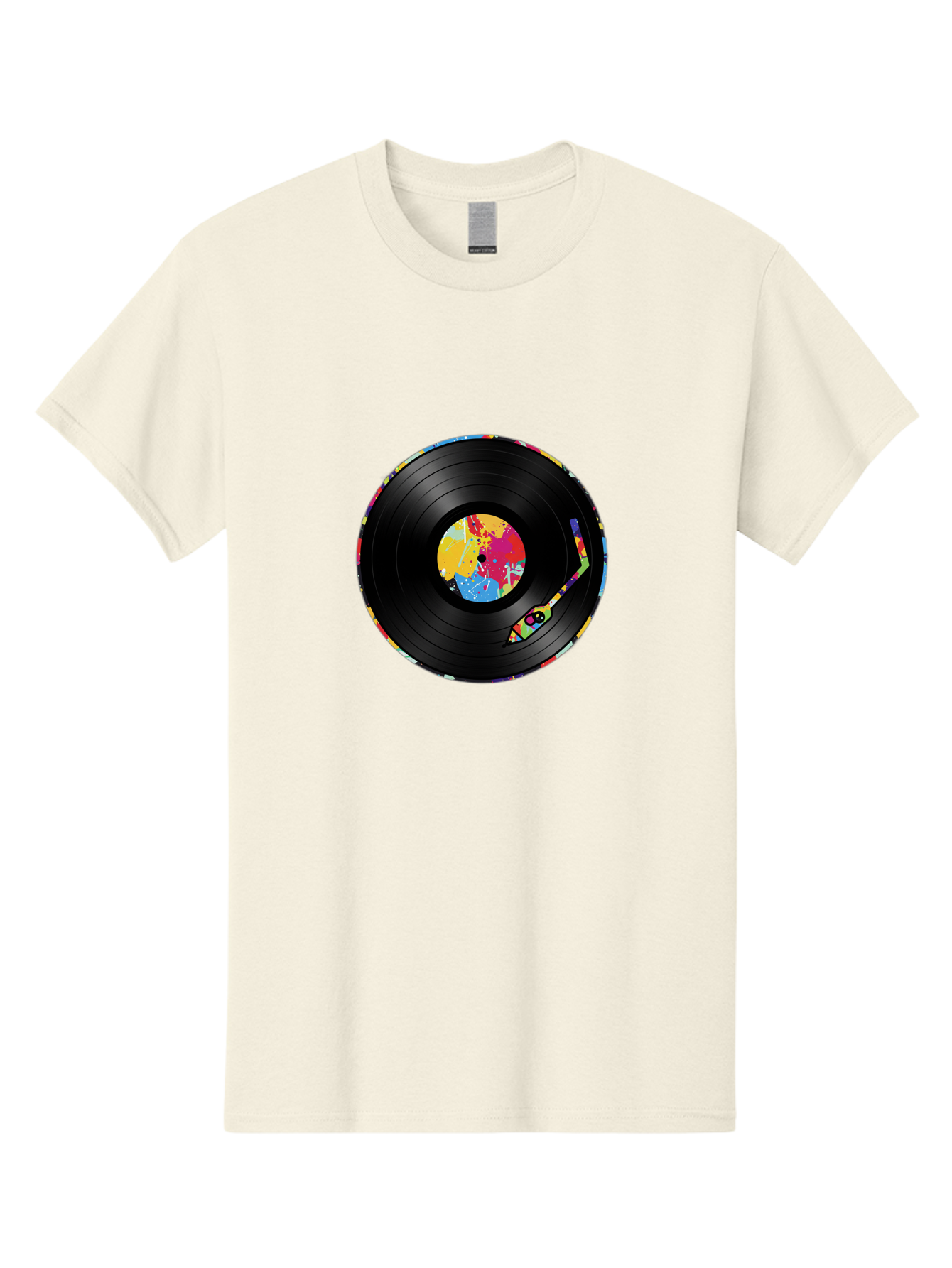 Vinyl-Record-3 Men'S Graphic Tee, 100% Cotton, Comfortable Casual Summer Wear, Machine Washable, Vinyl Record, Colorful Label, Music Art, Paint Splatter Design, Album Cover, Music Lover, Retro Vibe, Record Collector Bad898 11