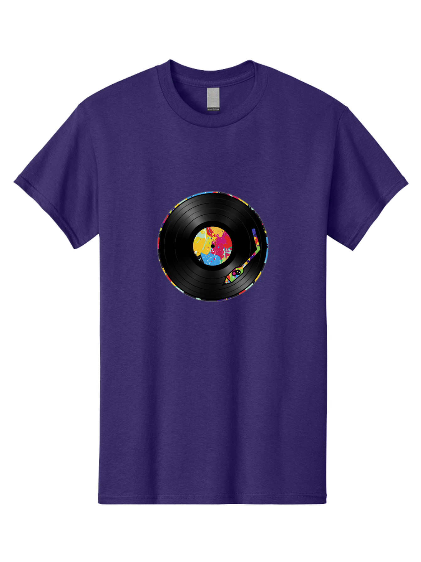 Vinyl-Record-3 Men'S Graphic Tee, 100% Cotton, Comfortable Casual Summer Wear, Machine Washable, Vinyl Record, Colorful Label, Music Art, Paint Splatter Design, Album Cover, Music Lover, Retro Vibe, Record Collector Bad898 6