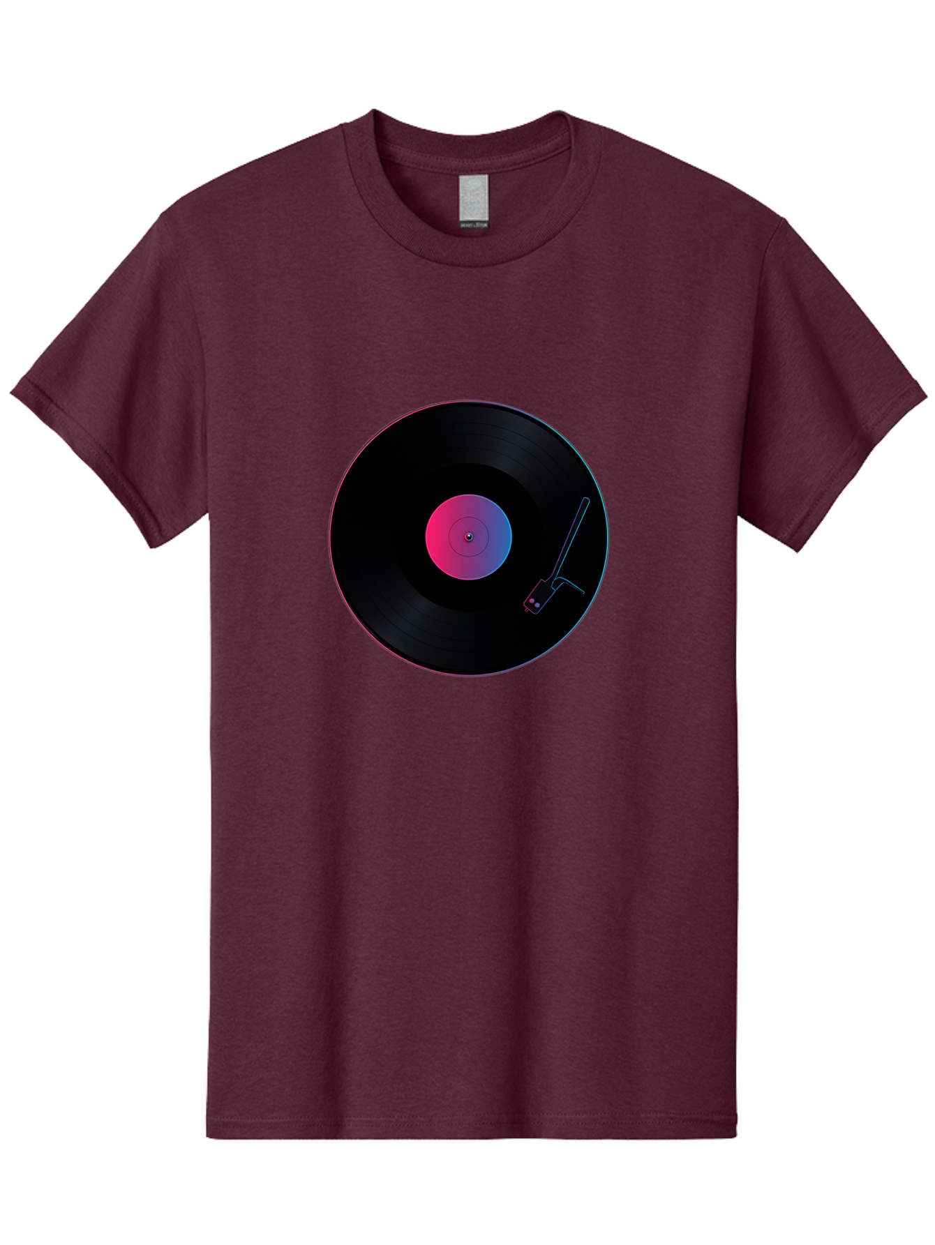 Vinyl-Record-Player Men'S Graphic Tee, 100% Cotton, Comfortable Casual Summer Wear, Machine Washable, Vinyl Record, Record Player, Music Lover, Dj Culture, Retro Vibe, Black Vinyl, Neon Glow, Music Nostalgia, Vinyl Collection, Turntable Art Bad903 10