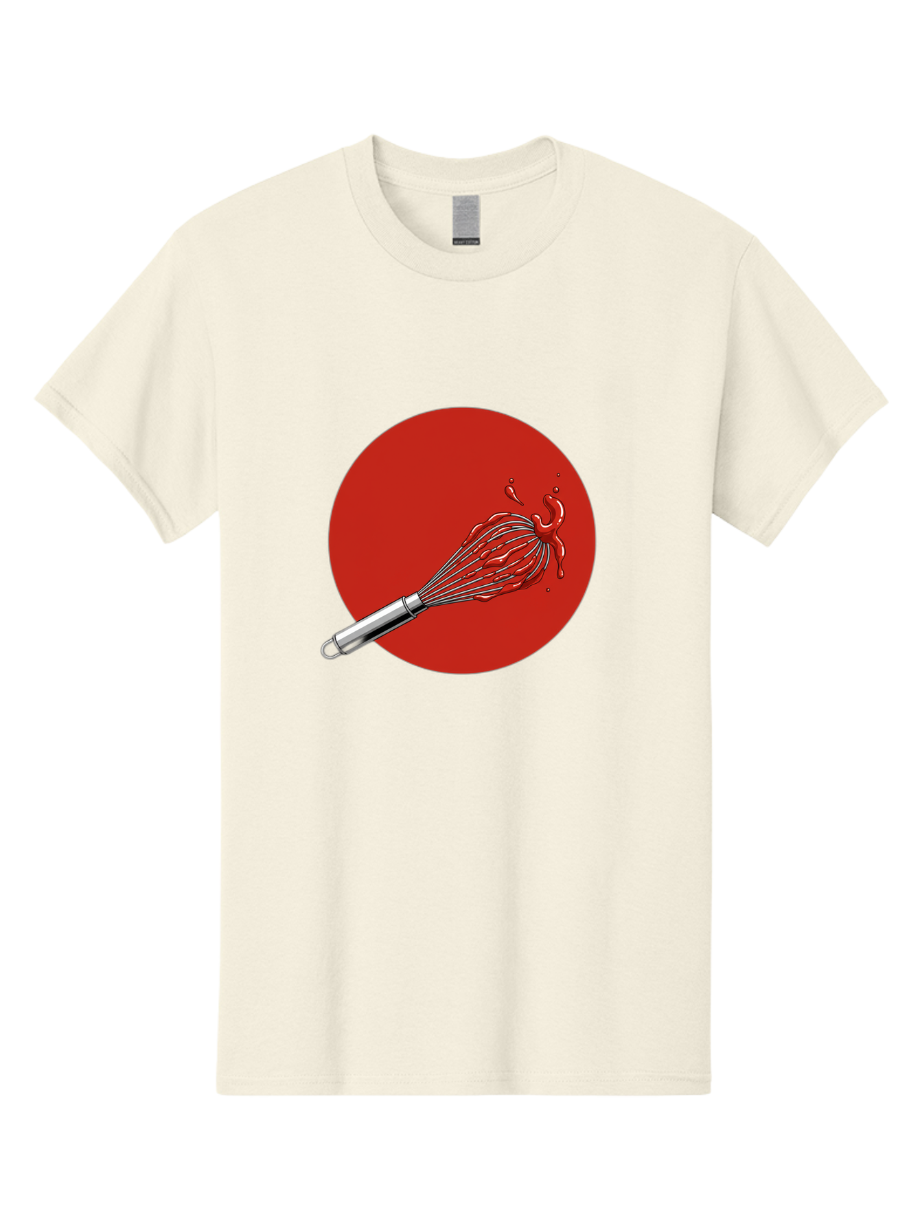 Whisk Men'S Graphic Tee, 100% Cotton, Comfortable Casual Summer Wear, Machine Washable, Kitchen Utensil, Silver Whisk, Cooking Tool, Red Sauce Splatter, Splattered Liquid, Messy Kitchen, Culinary Art Bad913 6