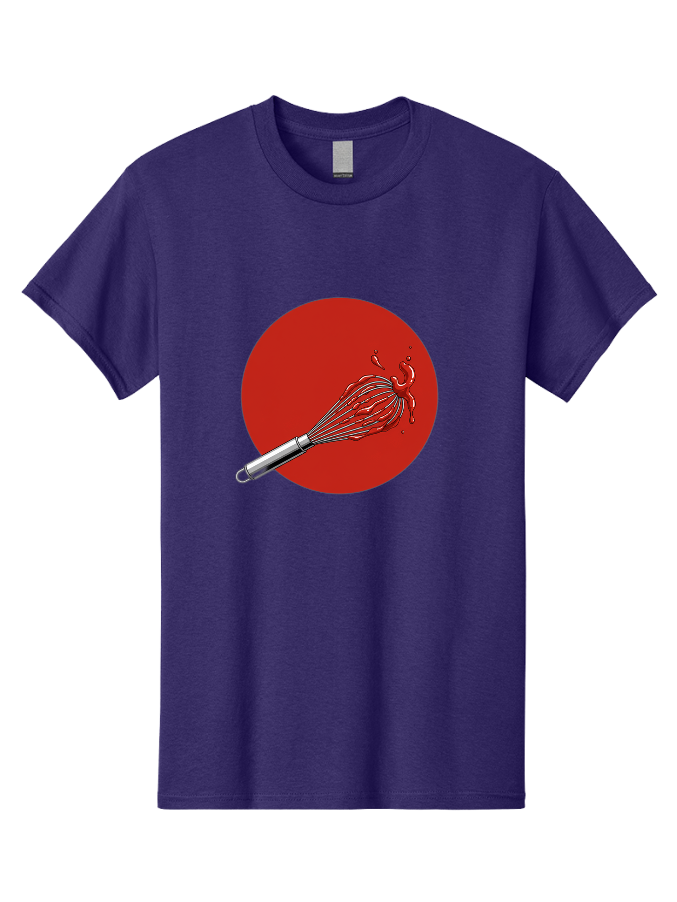 Whisk Men'S Graphic Tee, 100% Cotton, Comfortable Casual Summer Wear, Machine Washable, Kitchen Utensil, Silver Whisk, Cooking Tool, Red Sauce Splatter, Splattered Liquid, Messy Kitchen, Culinary Art Bad913 10