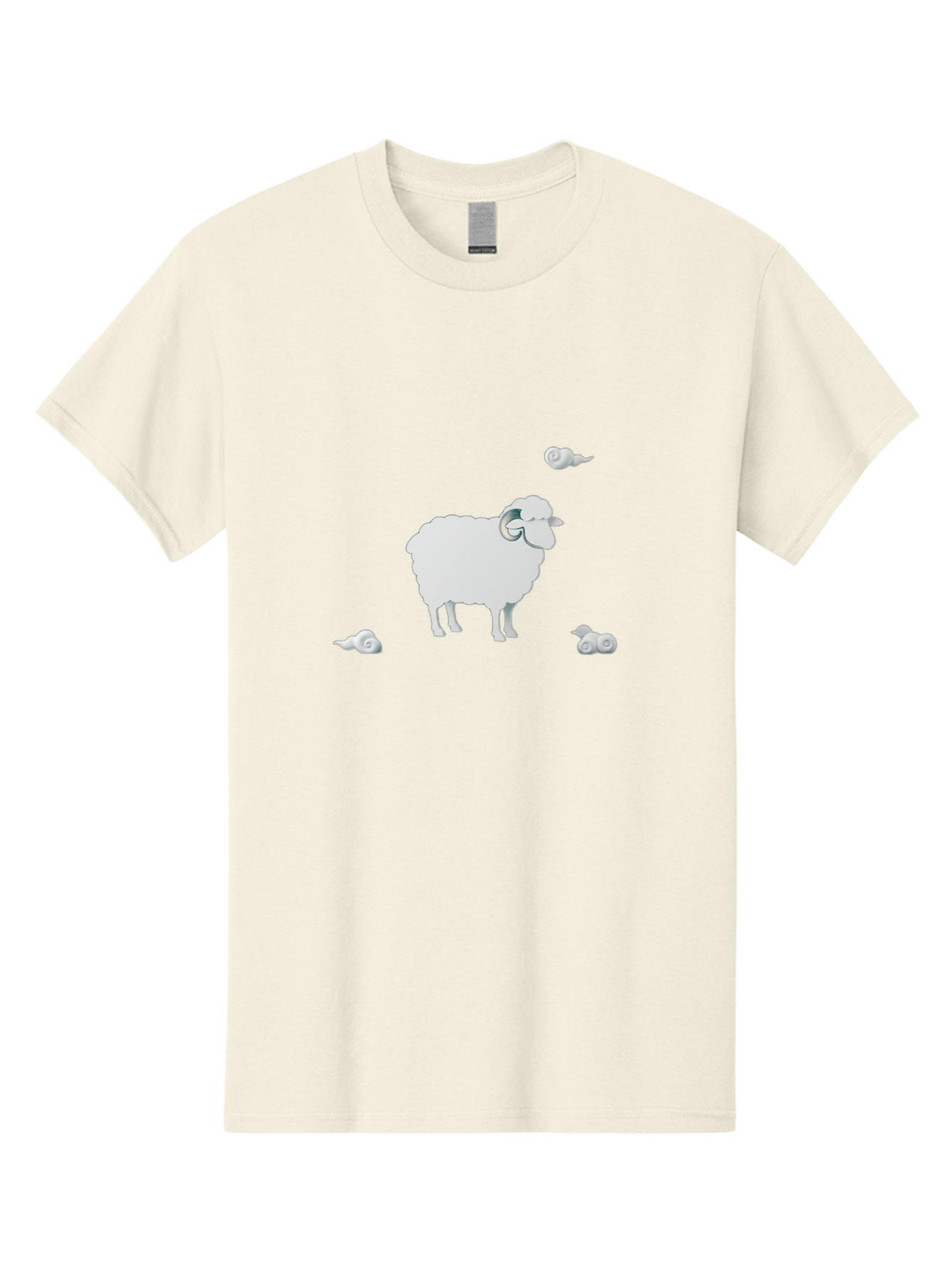 White-Ram-And-Snails Men'S Graphic Tee, 100% Cotton, Comfortable Casual Summer Wear, Machine Washable, Sheep With Snails, Snails On Sheep, Farm Animals, Garden Pests, Slow Moving Creatures, White Sheep Bad916 14