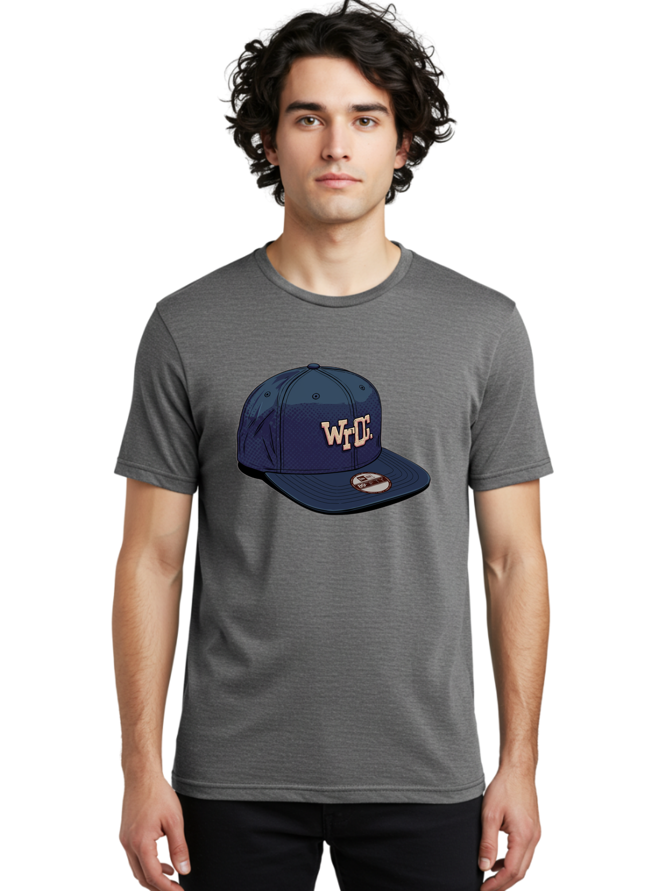 Wrdc-Baseball-Cap Men'S Graphic Tee, 100% Cotton, Comfortable Casual Summer Wear, Machine Washable, Navy Blue Baseball Cap, Trendy Hat, Streetwear Fashion, Wrdc Logo, New Era 59Fifty, Sports Apparel, Logo Design, Fashion Accessory Bad934 20