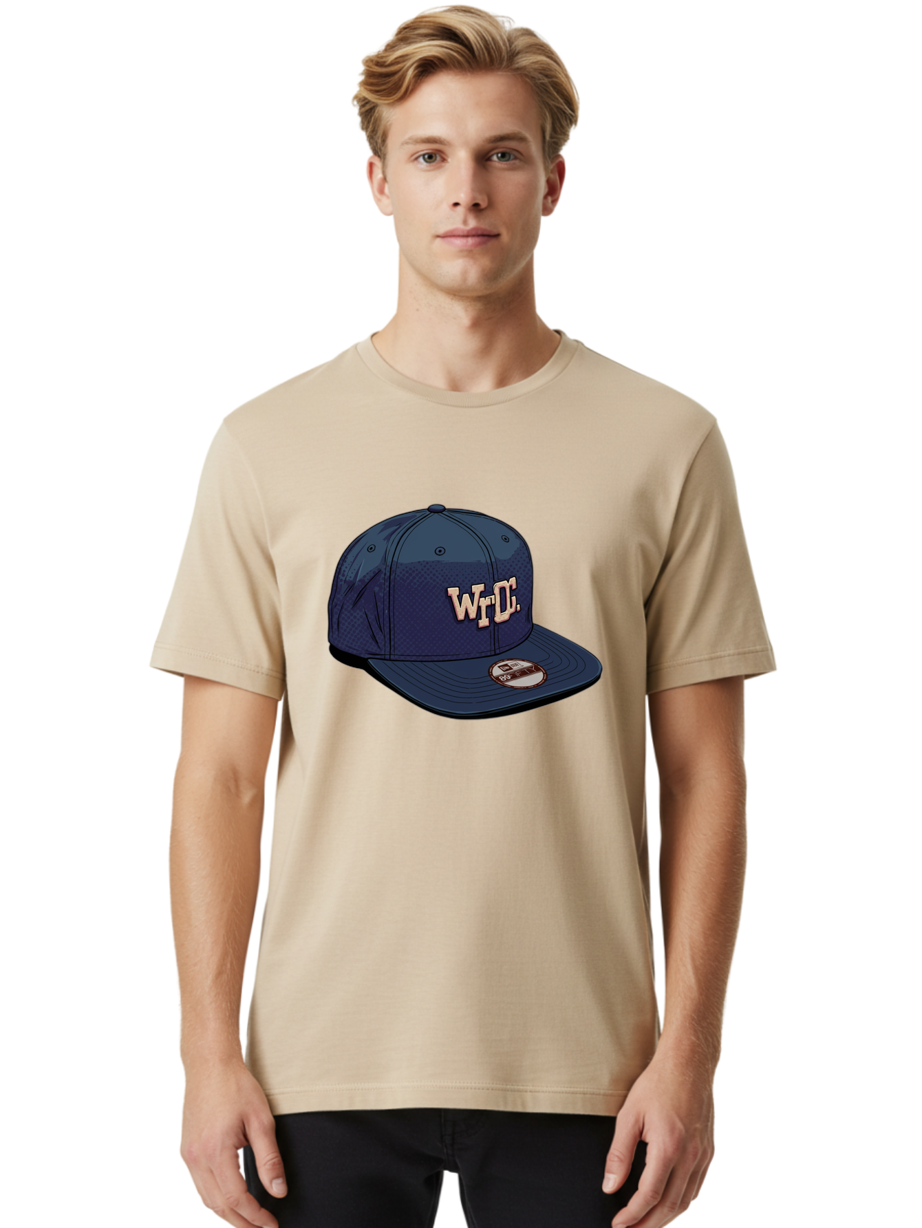 Wrdc-Baseball-Cap Men'S Graphic Tee, 100% Cotton, Comfortable Casual Summer Wear, Machine Washable, Navy Blue Baseball Cap, Trendy Hat, Streetwear Fashion, Wrdc Logo, New Era 59Fifty, Sports Apparel, Logo Design, Fashion Accessory Bad934 28