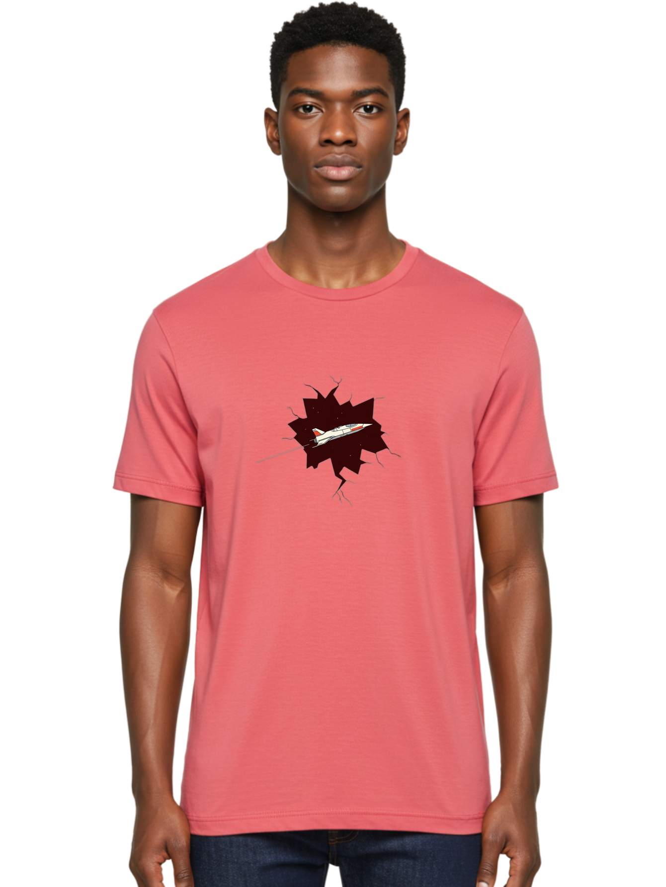 X-15 Men'S Graphic Tee, 100% Cotton, Comfortable Casual Summer Wear, Machine Washable, X-15 Rocket-Powered Aircraft, Breaking Through, Hypersonic Flight, Spaceplane Technology, Experimental Aviation, Nasa Research, High-Speed Aircraft Bad935 24
