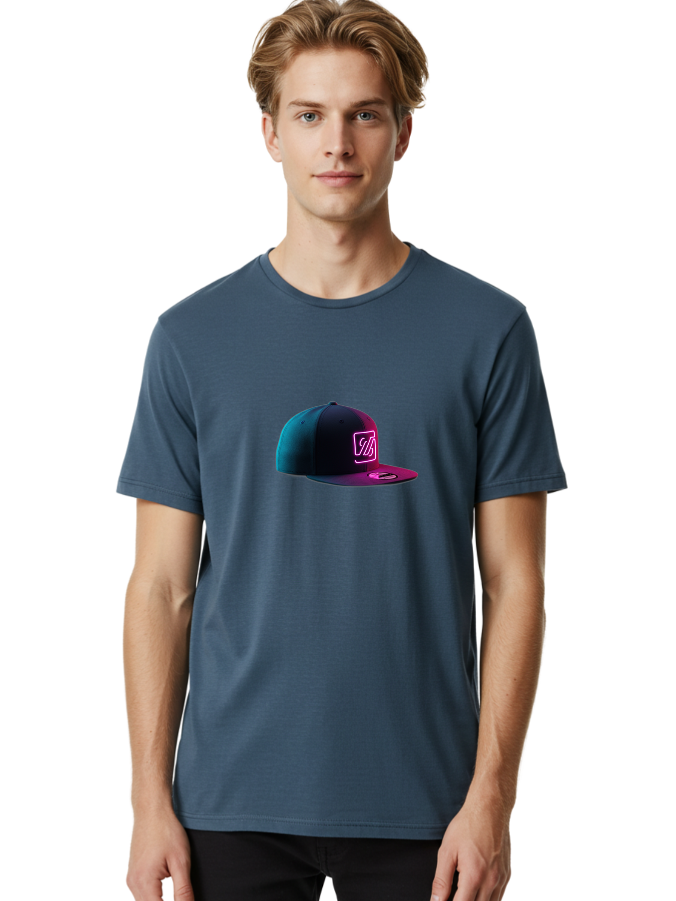 Yd-Logo-Cap Men'S Graphic Tee, 100% Cotton, Comfortable Casual Summer Wear, Machine Washable, Black Baseball Cap, Snapback Hat, Neon Pink Logo, Zild Branding, Streetwear Fashion, Trendy Accessories, Bold Design, Modern Style, Edgy Look Bad936 23
