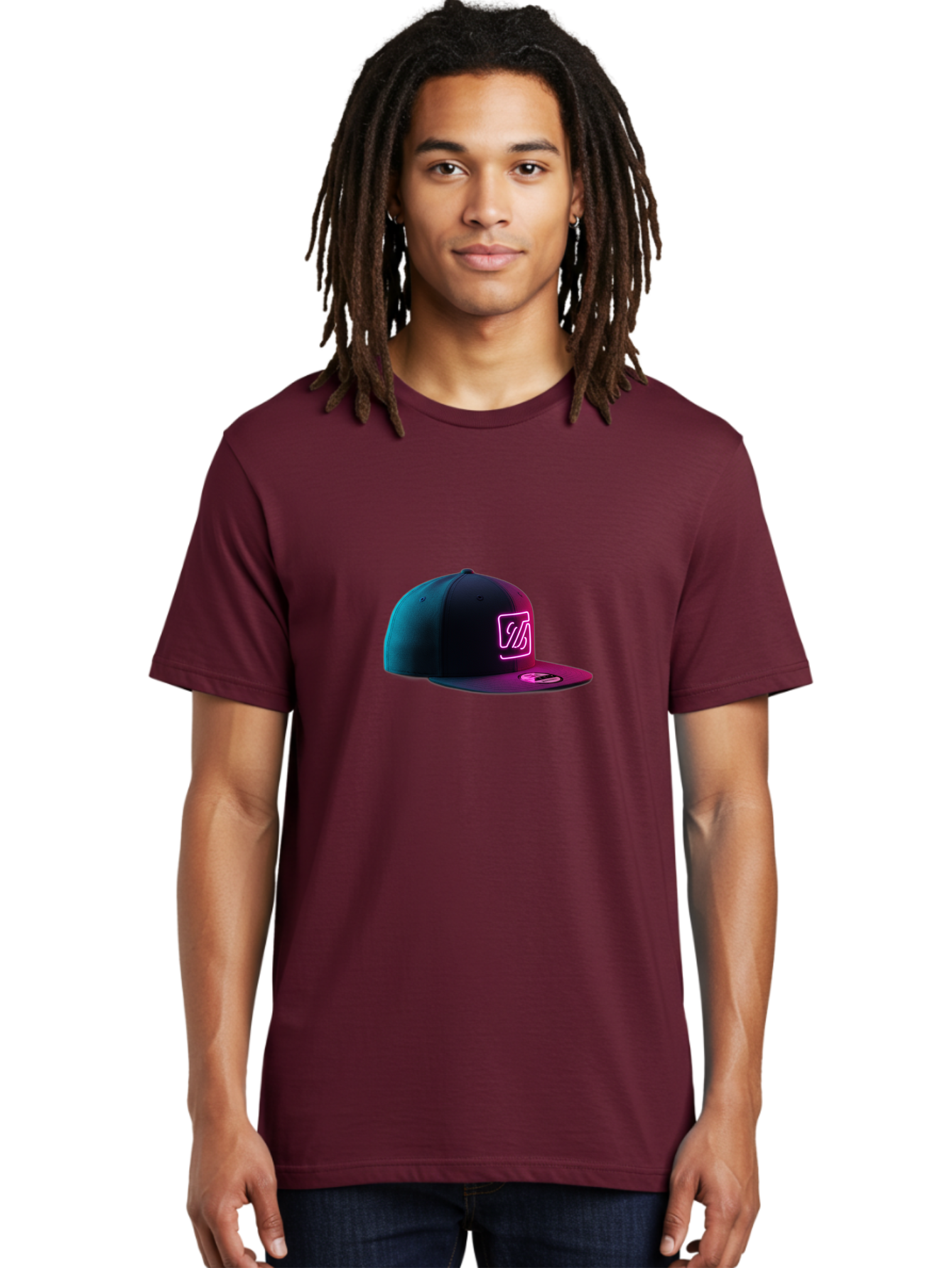 Yd-Logo-Cap Men'S Graphic Tee, 100% Cotton, Comfortable Casual Summer Wear, Machine Washable, Black Baseball Cap, Snapback Hat, Neon Pink Logo, Zild Branding, Streetwear Fashion, Trendy Accessories, Bold Design, Modern Style, Edgy Look Bad936 29
