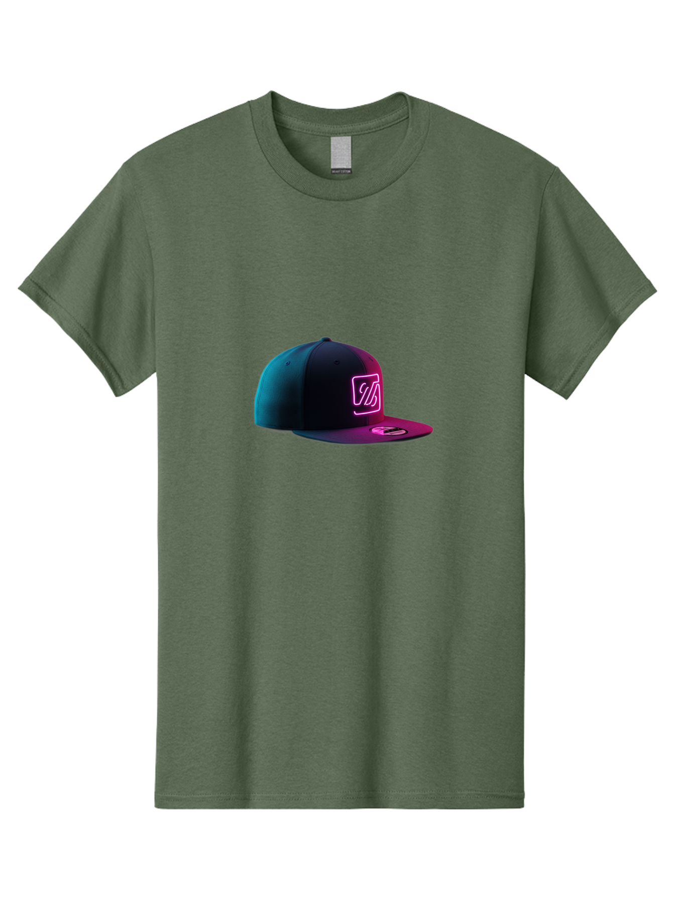 Yd-Logo-Cap Men'S Graphic Tee, 100% Cotton, Comfortable Casual Summer Wear, Machine Washable, Black Baseball Cap, Snapback Hat, Neon Pink Logo, Zild Branding, Streetwear Fashion, Trendy Accessories, Bold Design, Modern Style, Edgy Look Bad936 1
