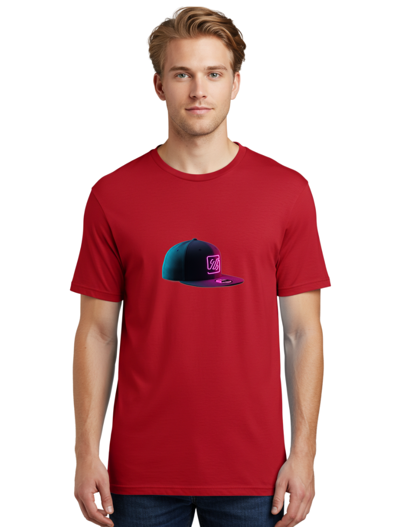 Yd-Logo-Cap Men'S Graphic Tee, 100% Cotton, Comfortable Casual Summer Wear, Machine Washable, Black Baseball Cap, Snapback Hat, Neon Pink Logo, Zild Branding, Streetwear Fashion, Trendy Accessories, Bold Design, Modern Style, Edgy Look Bad936 26
