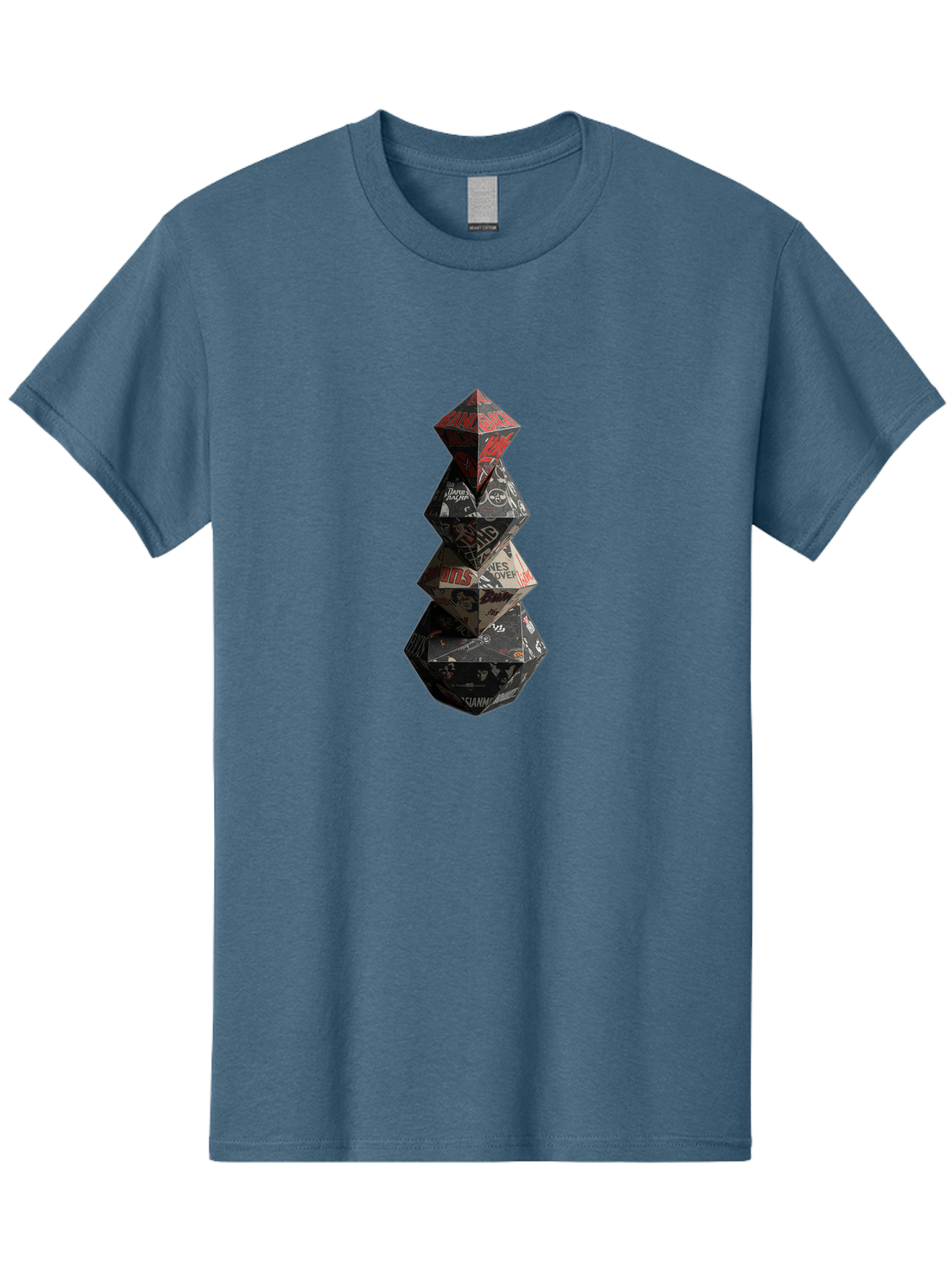 Yves-Saint-Laurent-Christmas-Tree Men'S Graphic Tee, 100% Cotton, Comfortable Casual Summer Wear, Machine Washable, Paper Art, Origami Tree, Geometric Shapes, Red And Black Design, Thank You, Handmade, 3D Art, Intricate Details, Bad947 7