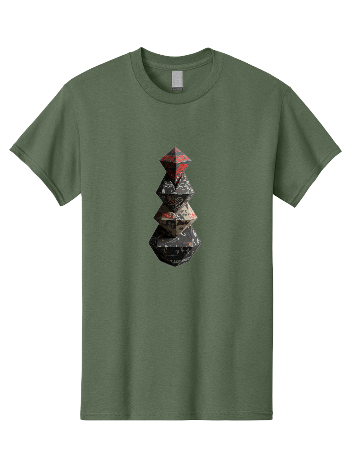 Yves-Saint-Laurent-Christmas-Tree Men'S Graphic Tee, 100% Cotton, Comfortable Casual Summer Wear, Machine Washable, Paper Art, Origami Tree, Geometric Shapes, Red And Black Design, Thank You, Handmade, 3D Art, Intricate Details, Bad947 14