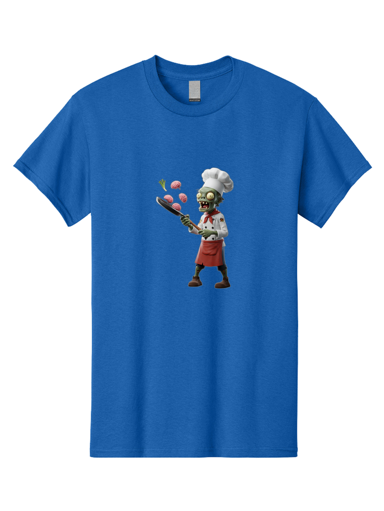 Zombie-Chef Men'S Graphic Tee, 100% Cotton, Comfortable Casual Summer Wear, Machine Washable, Zombie Chef Cooking Brains, Undead Culinary Delights, Spooky Kitchen Scene, Brain Cuisine, Horror Cooking, Creepy Chef, Zombie Cooking Show Bad948 13