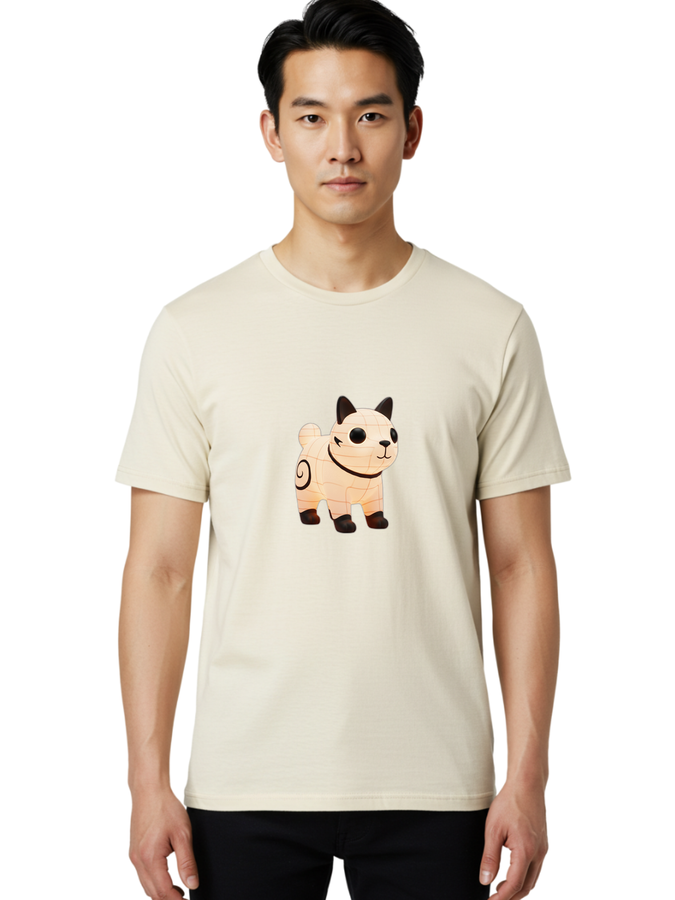3D-Paper-Cat Men'S Graphic Tee, 100% Cotton, Comfortable Casual Summer Wear, Machine Washable, Paper Cat, Origami Cat, Animal Art, Cute Cat, Black And White Cat, Decorative Cat, Paper Craft, Animal Design Bad950 24