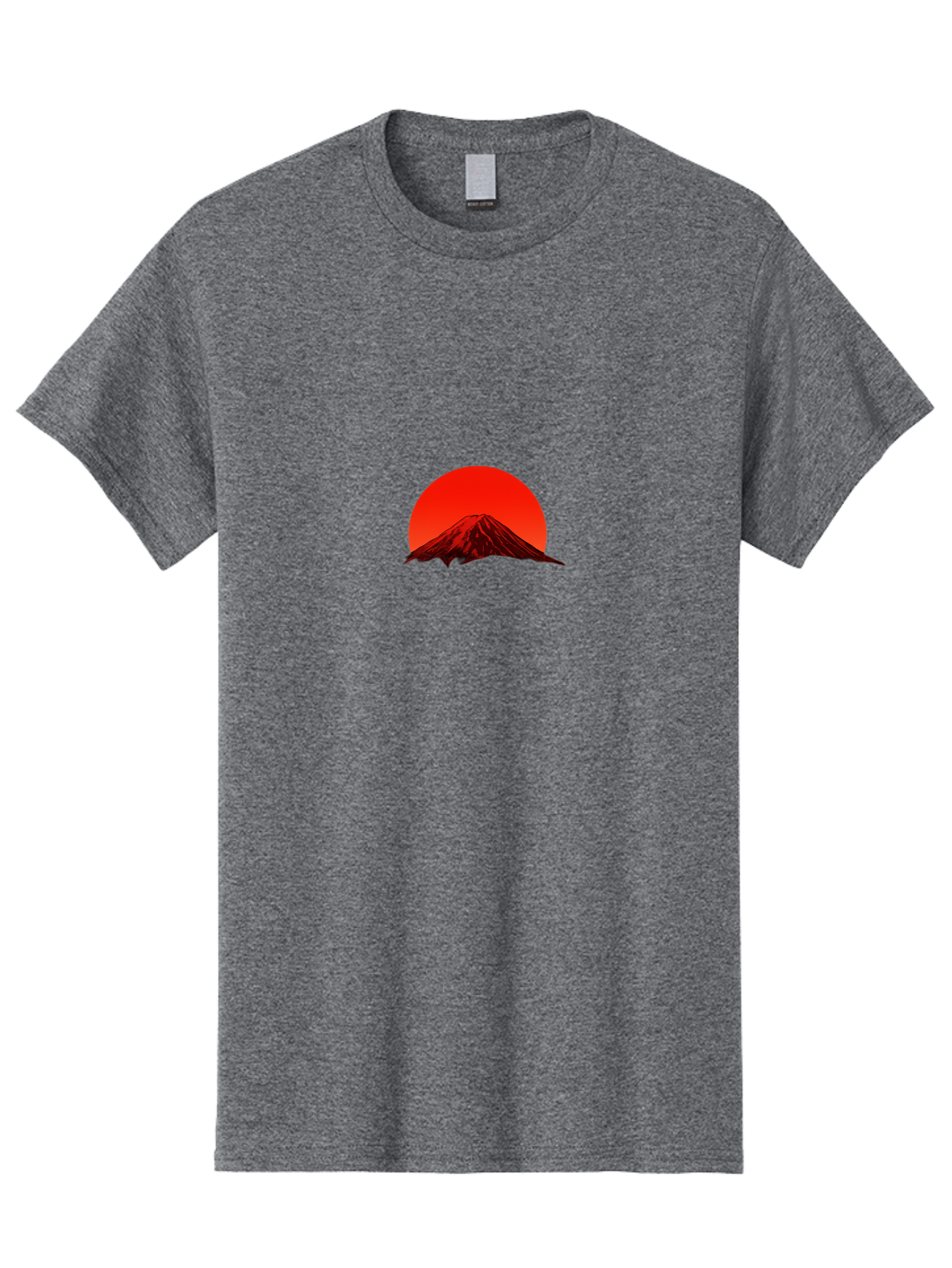 Mount-Fuji-1 Men'S Graphic Tee, 100% Cotton, Comfortable Casual Summer Wear, Machine Washable, Mount Fuji Silhouette, Red Sun, Japanese Landscape, Mountain Scenery, Serene Atmosphere, Iconic Landmark, Symbolic Imagery Bad966 5
