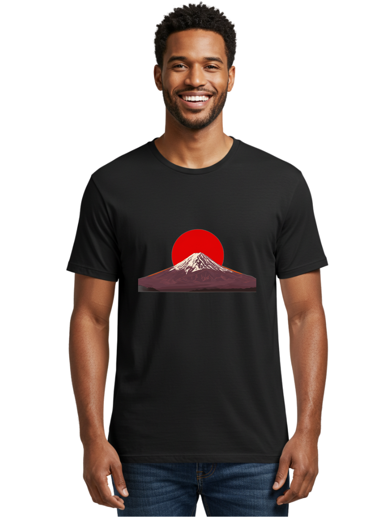 Mount-Fuji-3 Men'S Graphic Tee, 100% Cotton, Comfortable Casual Summer Wear, Machine Washable, Mount Fuji, Red Sun, Japanese Landscape, Minimalist Design, Iconic Mountain, Vibrant Colors, Serene Atmosphere, Graphic Art Bad968 20