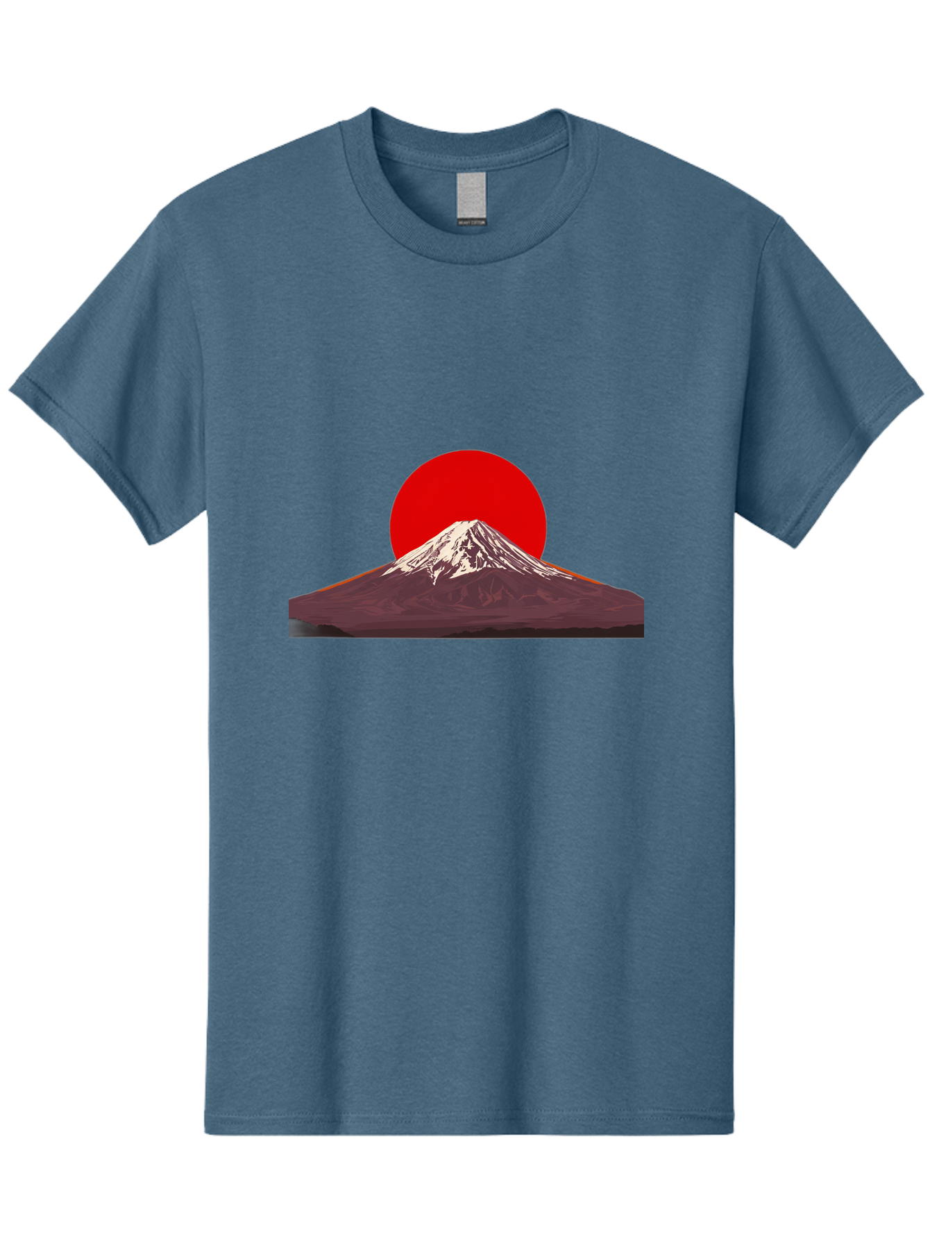 Mount-Fuji-3 Men'S Graphic Tee, 100% Cotton, Comfortable Casual Summer Wear, Machine Washable, Mount Fuji, Red Sun, Japanese Landscape, Minimalist Design, Iconic Mountain, Vibrant Colors, Serene Atmosphere, Graphic Art Bad968 4