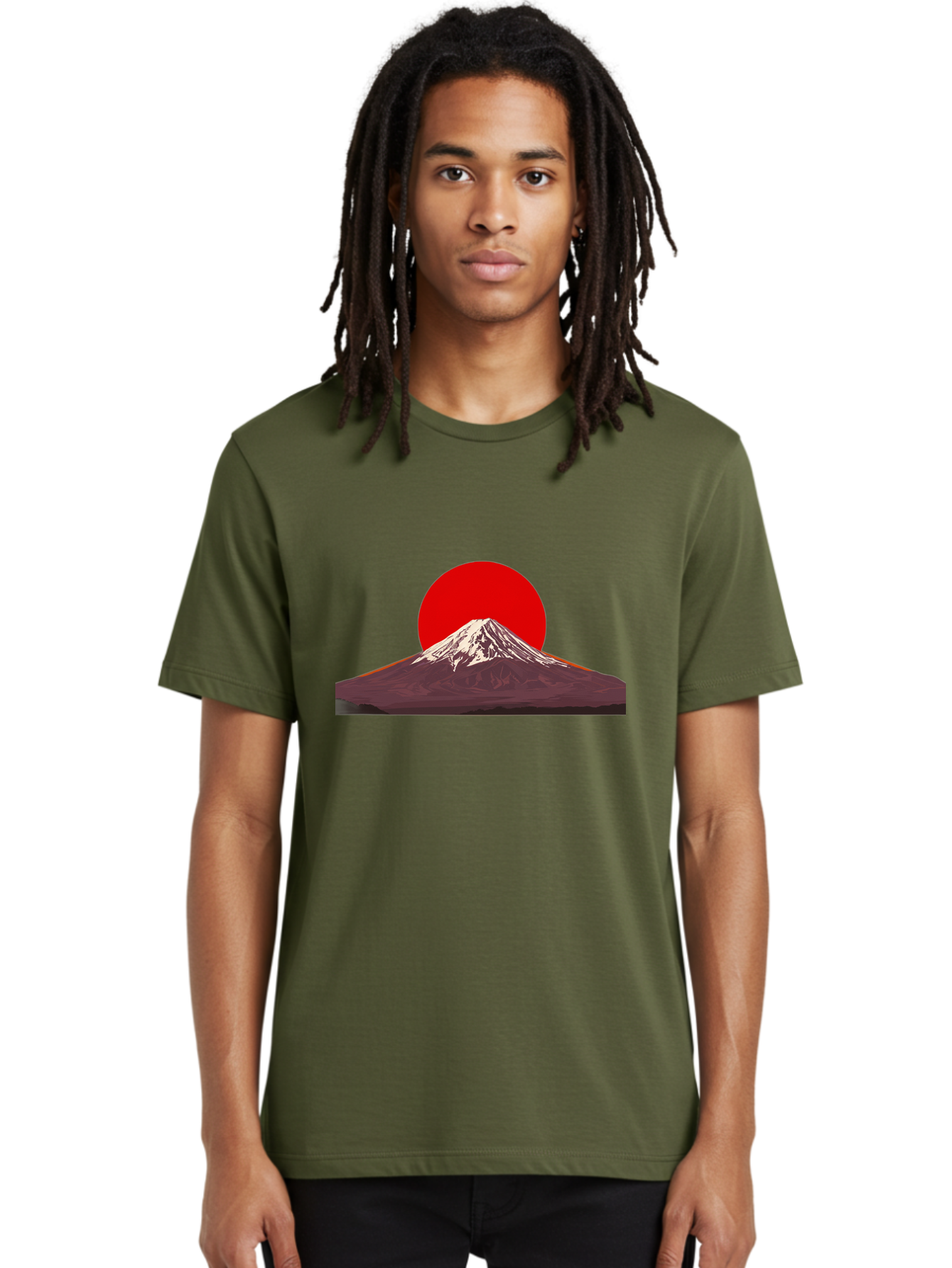 Mount-Fuji-3 Men'S Graphic Tee, 100% Cotton, Comfortable Casual Summer Wear, Machine Washable, Mount Fuji, Red Sun, Japanese Landscape, Minimalist Design, Iconic Mountain, Vibrant Colors, Serene Atmosphere, Graphic Art Bad968 23