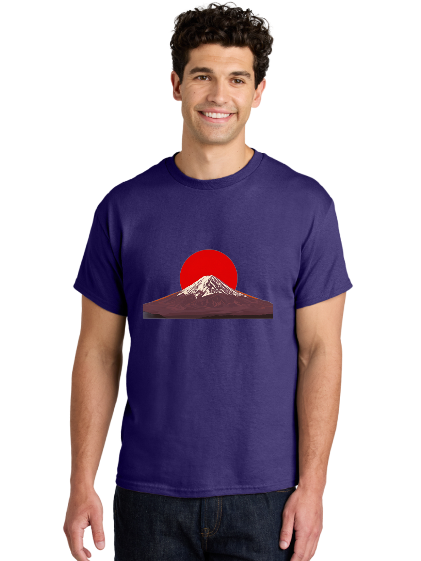 Mount-Fuji-3 Men'S Graphic Tee, 100% Cotton, Comfortable Casual Summer Wear, Machine Washable, Mount Fuji, Red Sun, Japanese Landscape, Minimalist Design, Iconic Mountain, Vibrant Colors, Serene Atmosphere, Graphic Art Bad968 17