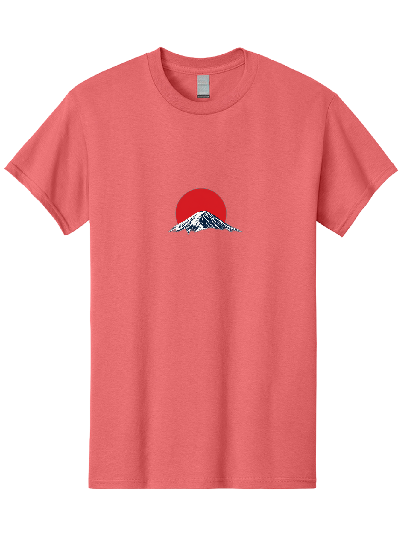 Mount-Fuji-4 Men'S Graphic Tee, 100% Cotton, Comfortable Casual Summer Wear, Machine Washable, Mount Fuji Landscape, Japanese Mountain Scenery, Red Sun, Snow-Capped Peak, Minimalist Design, Iconic Landmark, Serene Atmosphere Bad969 2