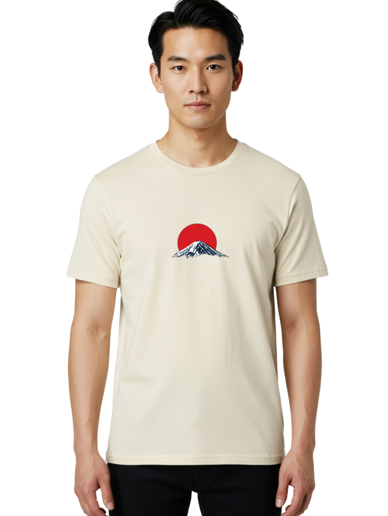 Mount-Fuji-4 Men'S Graphic Tee, 100% Cotton, Comfortable Casual Summer Wear, Machine Washable, Mount Fuji Landscape, Japanese Mountain Scenery, Red Sun, Snow-Capped Peak, Minimalist Design, Iconic Landmark, Serene Atmosphere Bad969 30