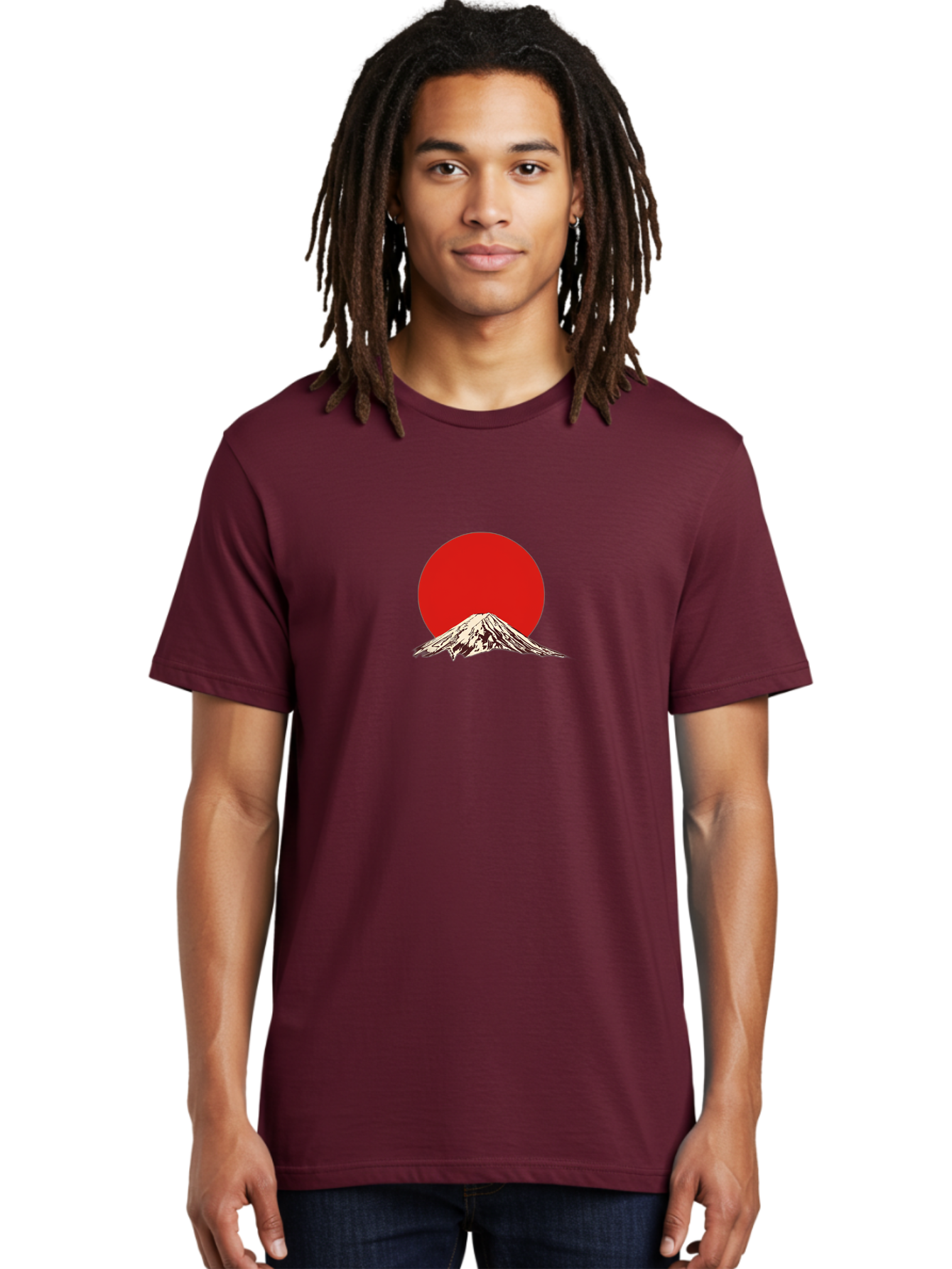 Mount-Fuji-7 Men'S Graphic Tee, 100% Cotton, Comfortable Casual Summer Wear, Machine Washable, Mount Fuji, Red Sun, Japanese Mountain, Iconic Landmark, Serene Landscape, Snow-Capped Peak, Minimalist Design, Bold Colors Bad972 17