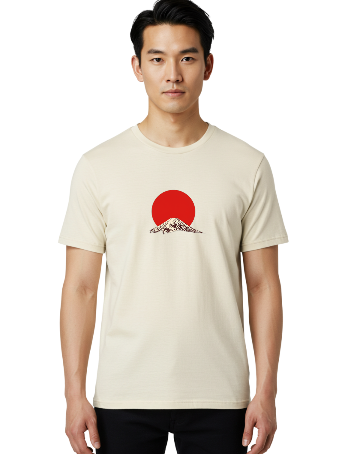 Mount-Fuji-7 Men'S Graphic Tee, 100% Cotton, Comfortable Casual Summer Wear, Machine Washable, Mount Fuji, Red Sun, Japanese Mountain, Iconic Landmark, Serene Landscape, Snow-Capped Peak, Minimalist Design, Bold Colors Bad972 21