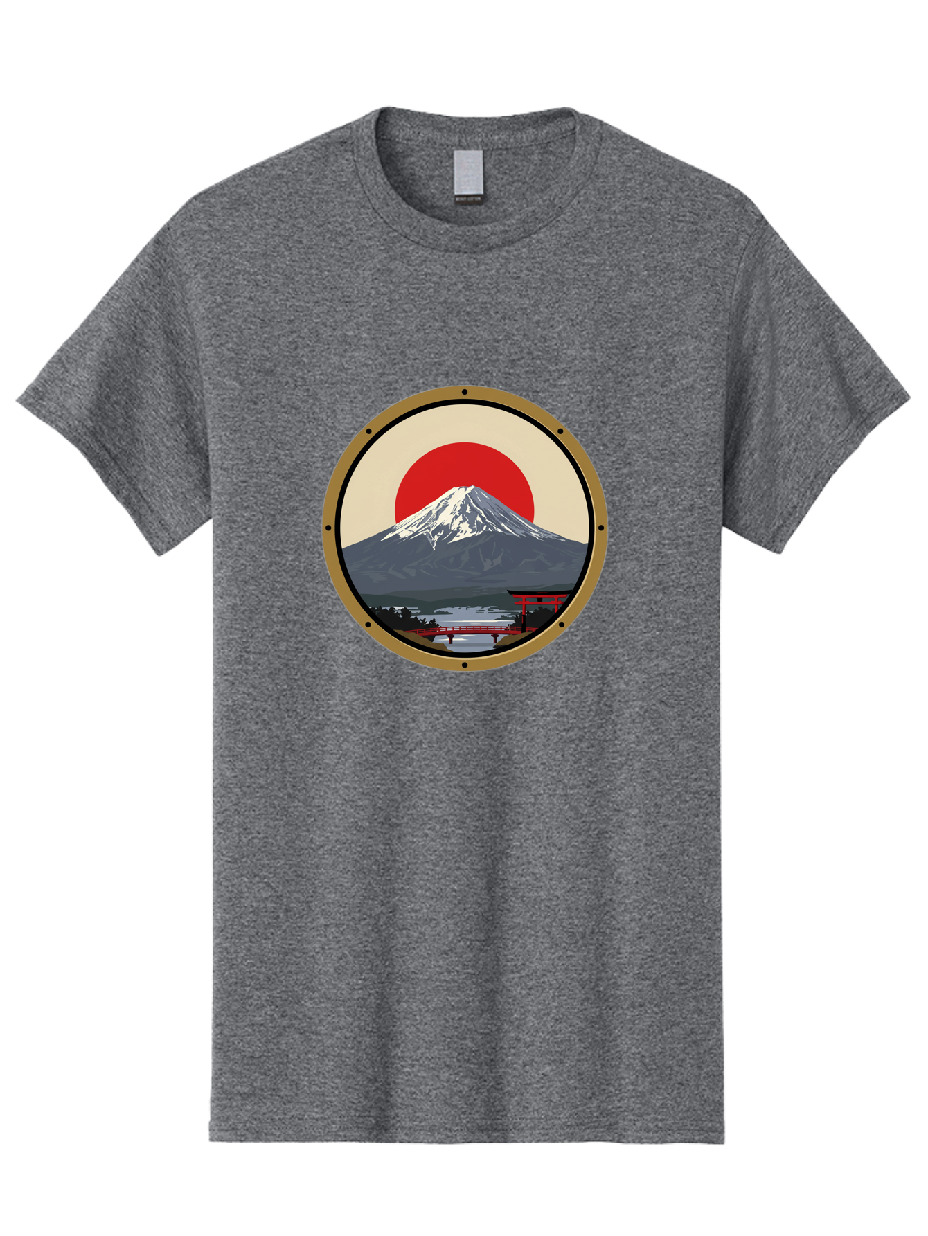 Mount-Fuji-8 Men'S Graphic Tee, 100% Cotton, Comfortable Casual Summer Wear, Machine Washable, Mount Fuji Landscape, Red Torii Gate, Serene Lake, Japanese Scenery, Red Bridge, Sunrise, Iconic Landmark, Beautiful Mountain Bad973 3