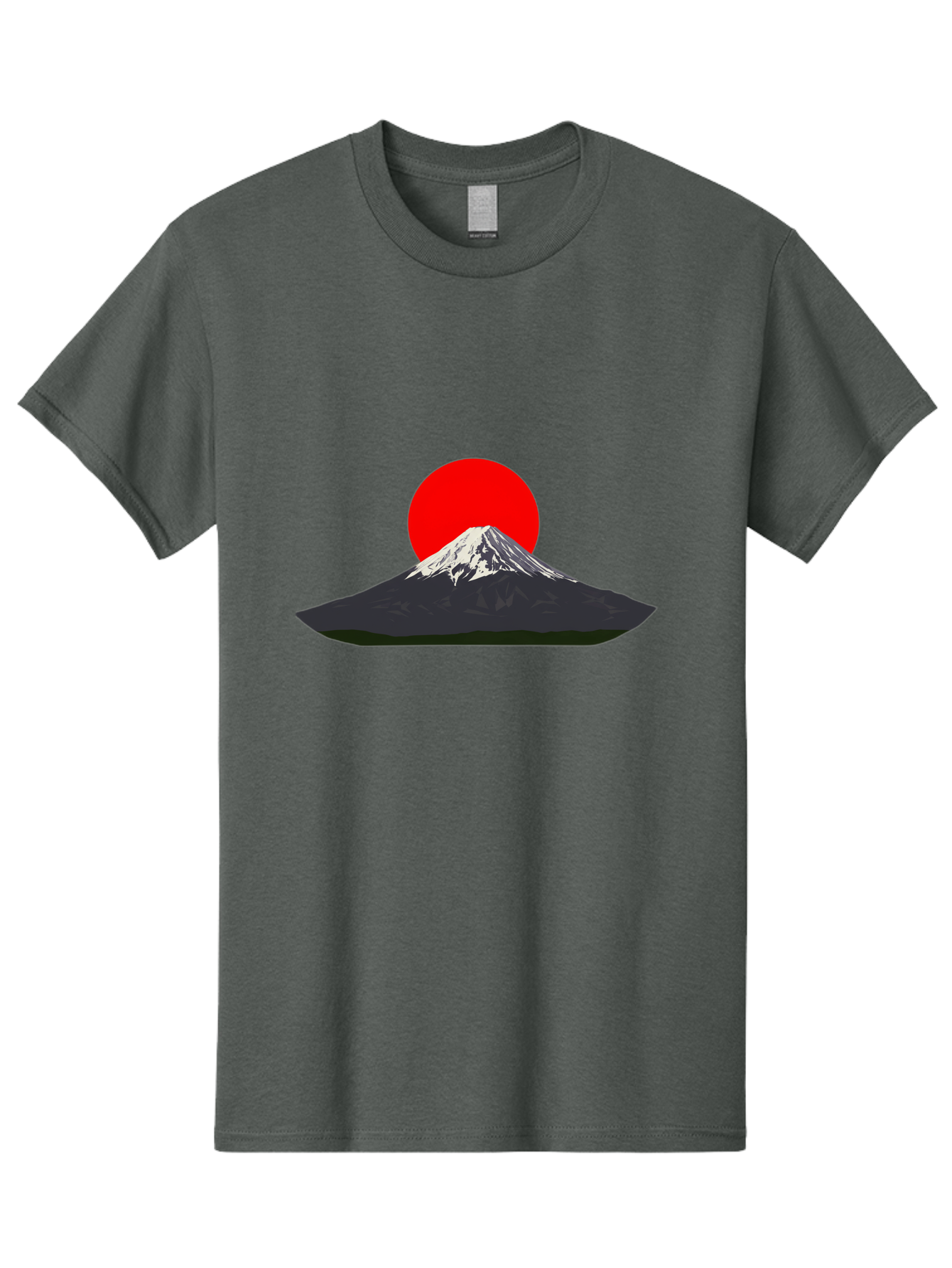 Mount-Fuji-9 Men'S Graphic Tee, 100% Cotton, Comfortable Casual Summer Wear, Machine Washable, Mount Fuji Silhouette, Red Sun, Japanese Landscape, Minimalist Design, Iconic Mountain, Serene Atmosphere, Cultural Symbol, Japan Tourism Bad974 1