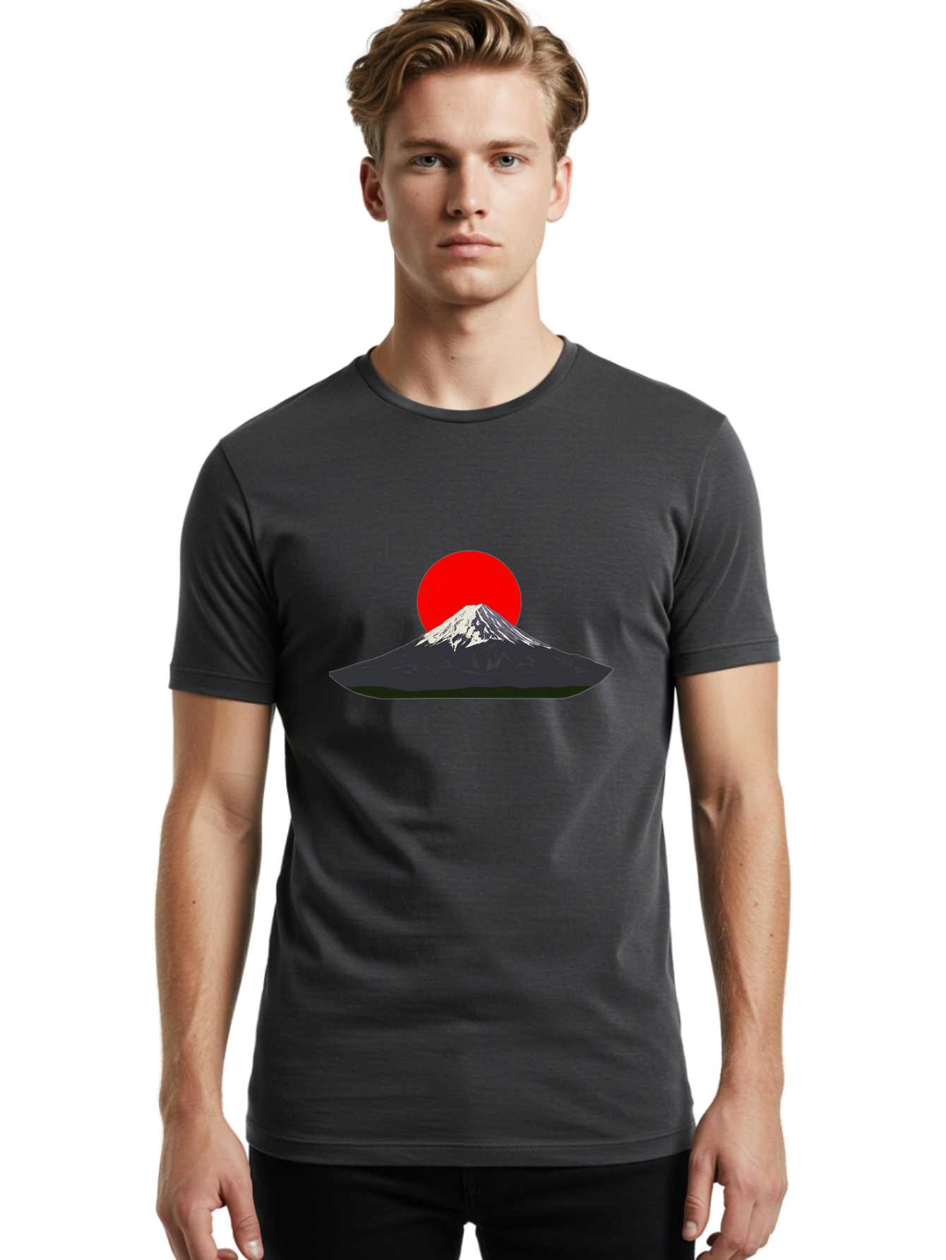 Mount-Fuji-9 Men'S Graphic Tee, 100% Cotton, Comfortable Casual Summer Wear, Machine Washable, Mount Fuji Silhouette, Red Sun, Japanese Landscape, Minimalist Design, Iconic Mountain, Serene Atmosphere, Cultural Symbol, Japan Tourism Bad974 22