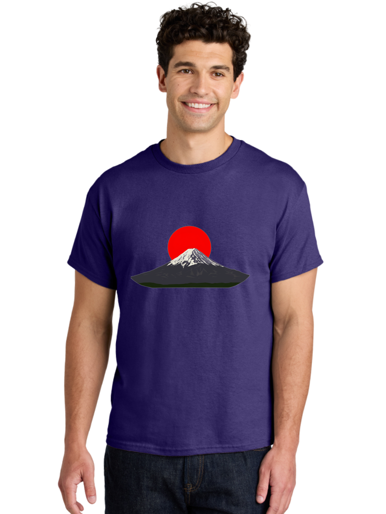 Mount-Fuji-9 Men'S Graphic Tee, 100% Cotton, Comfortable Casual Summer Wear, Machine Washable, Mount Fuji Silhouette, Red Sun, Japanese Landscape, Minimalist Design, Iconic Mountain, Serene Atmosphere, Cultural Symbol, Japan Tourism Bad974 25