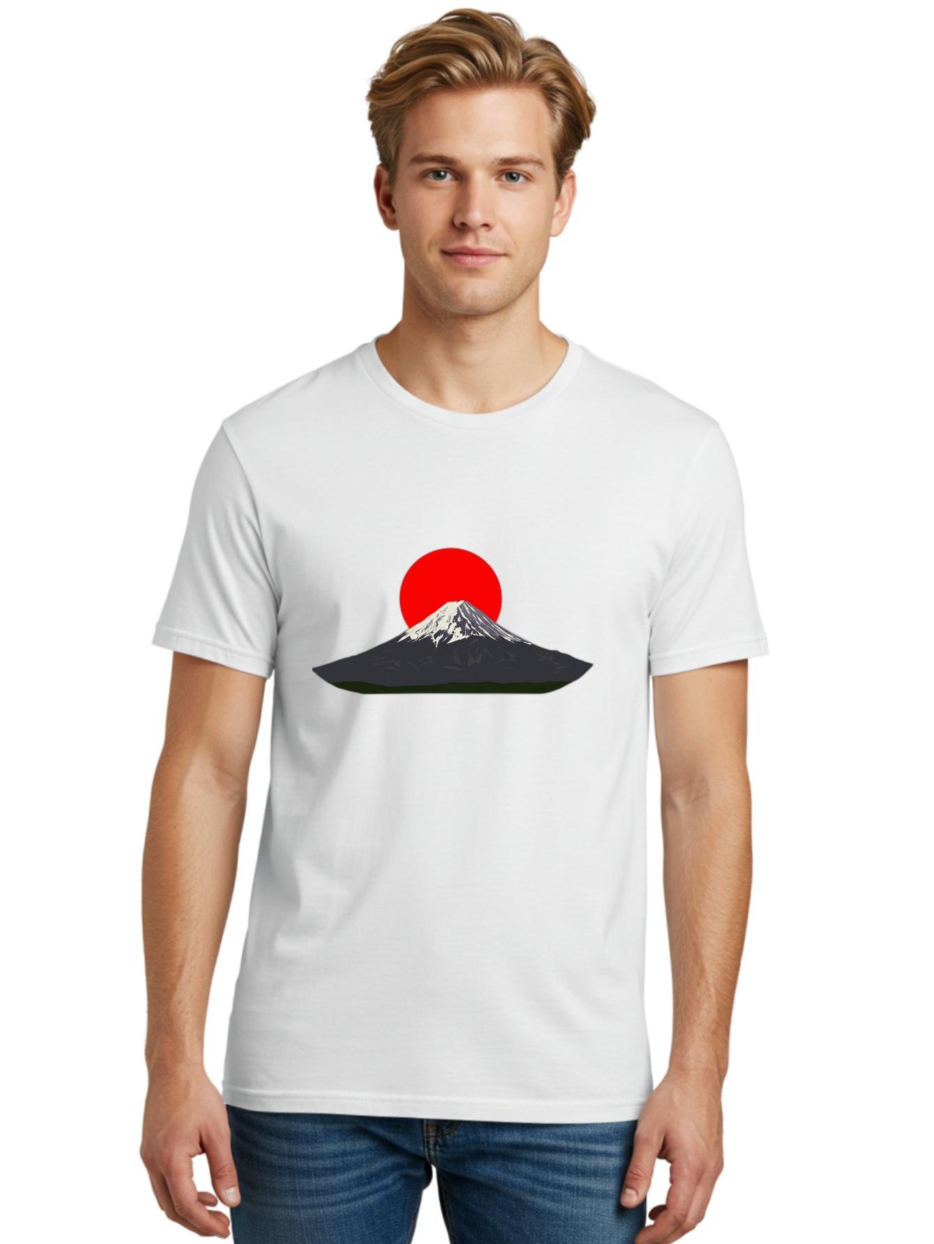 Mount-Fuji-9 Men'S Graphic Tee, 100% Cotton, Comfortable Casual Summer Wear, Machine Washable, Mount Fuji Silhouette, Red Sun, Japanese Landscape, Minimalist Design, Iconic Mountain, Serene Atmosphere, Cultural Symbol, Japan Tourism Bad974 20