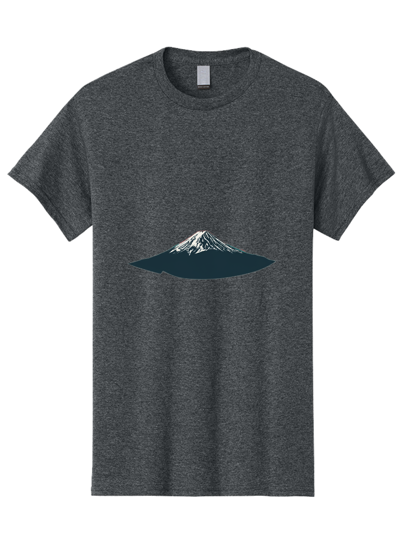 Snowcapped-Mountain Men'S Graphic Tee, 100% Cotton, Comfortable Casual Summer Wear, Machine Washable, Mountain Landscape, Snow-Capped Peak, Serene Atmosphere, Minimalist Design, Dark Silhouette, White Snow, Simple Graphics, Iconic Mountain Bad991 12