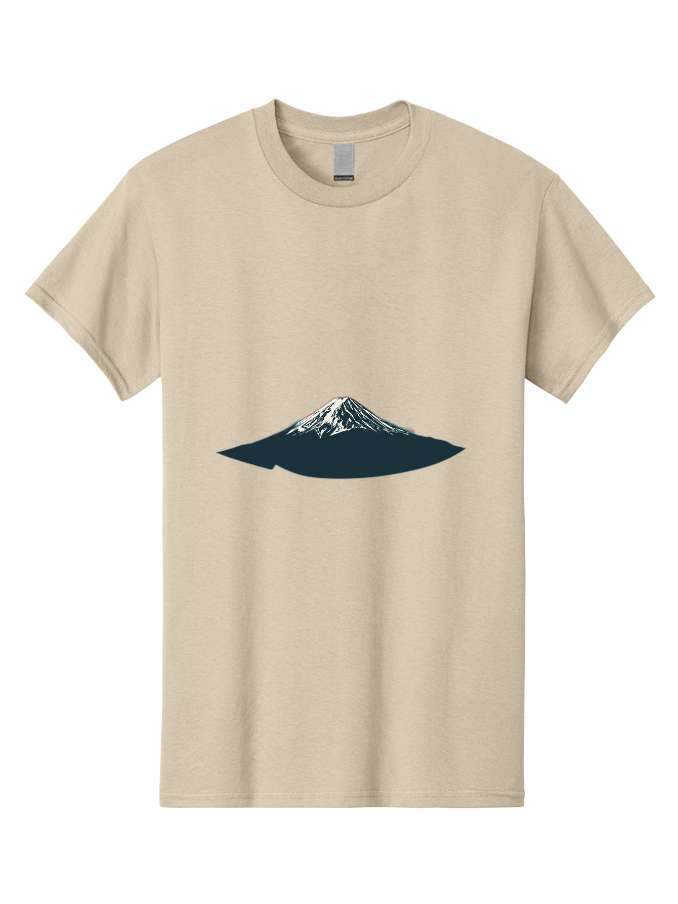 Snowcapped-Mountain Men'S Graphic Tee, 100% Cotton, Comfortable Casual Summer Wear, Machine Washable, Mountain Landscape, Snow-Capped Peak, Serene Atmosphere, Minimalist Design, Dark Silhouette, White Snow, Simple Graphics, Iconic Mountain Bad991 13