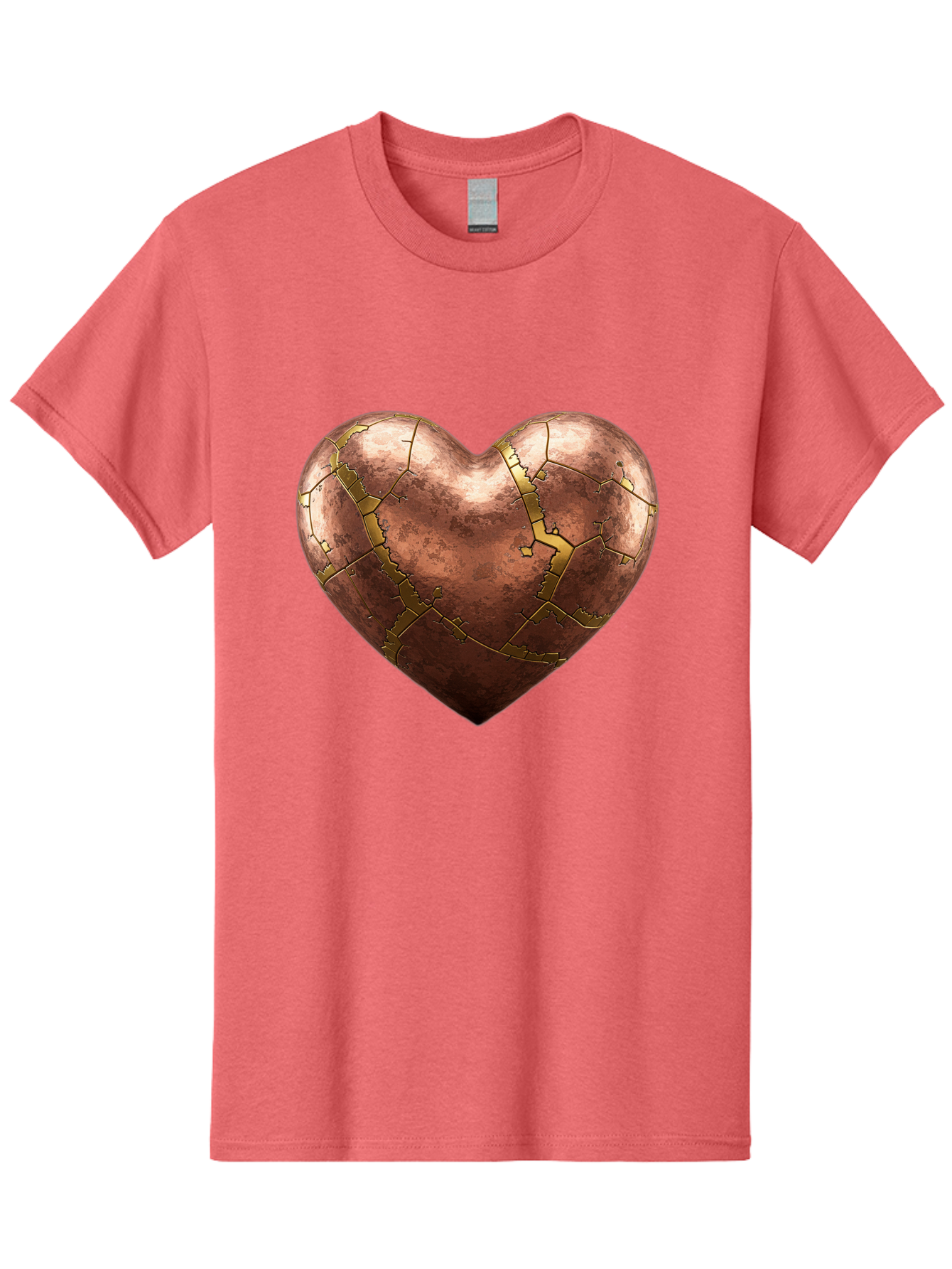 Cracked-Heart-2 Men'S Graphic Tee, 100% Cotton, Comfortable Casual Summer Wear, Machine Washable, Kintsugi Heart, Broken Heart, Cracked Heart, Heart Symbol, Repair, Restoration, Love, Heartbreak, Symbolism, Metaphor, Art, Gold, Broken Pieces Bae015 12