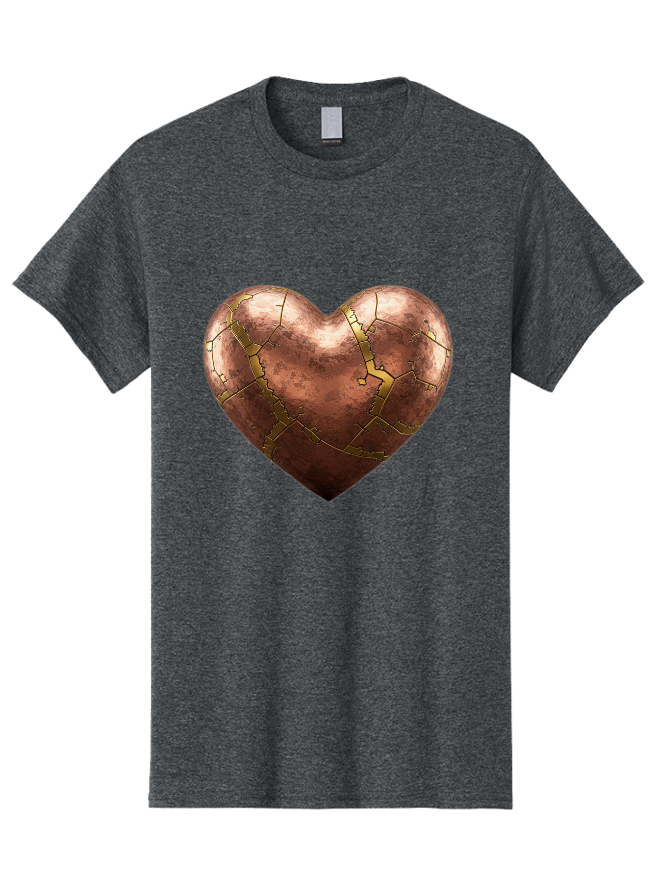 Cracked-Heart-2 Men'S Graphic Tee, 100% Cotton, Comfortable Casual Summer Wear, Machine Washable, Kintsugi Heart, Broken Heart, Cracked Heart, Heart Symbol, Repair, Restoration, Love, Heartbreak, Symbolism, Metaphor, Art, Gold, Broken Pieces Bae015 11