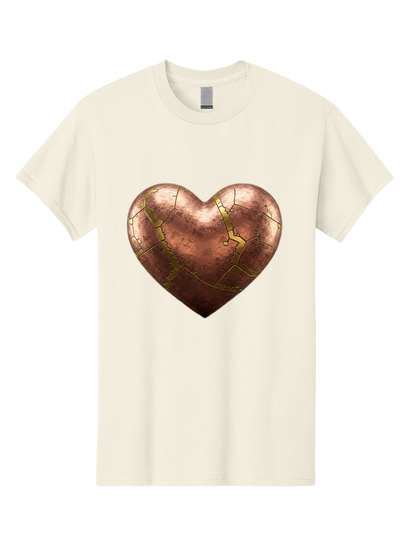 Cracked-Heart-2 Men'S Graphic Tee, 100% Cotton, Comfortable Casual Summer Wear, Machine Washable, Kintsugi Heart, Broken Heart, Cracked Heart, Heart Symbol, Repair, Restoration, Love, Heartbreak, Symbolism, Metaphor, Art, Gold, Broken Pieces Bae015 8
