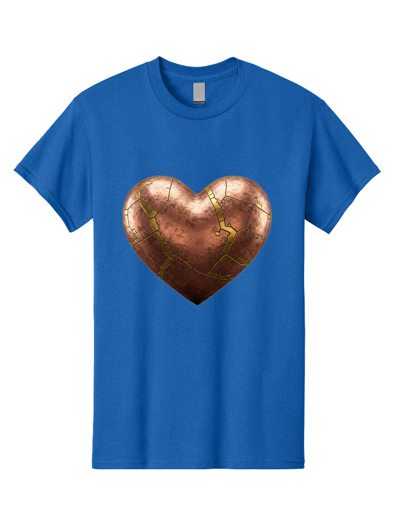 Cracked-Heart-2 Men'S Graphic Tee, 100% Cotton, Comfortable Casual Summer Wear, Machine Washable, Kintsugi Heart, Broken Heart, Cracked Heart, Heart Symbol, Repair, Restoration, Love, Heartbreak, Symbolism, Metaphor, Art, Gold, Broken Pieces Bae015 13