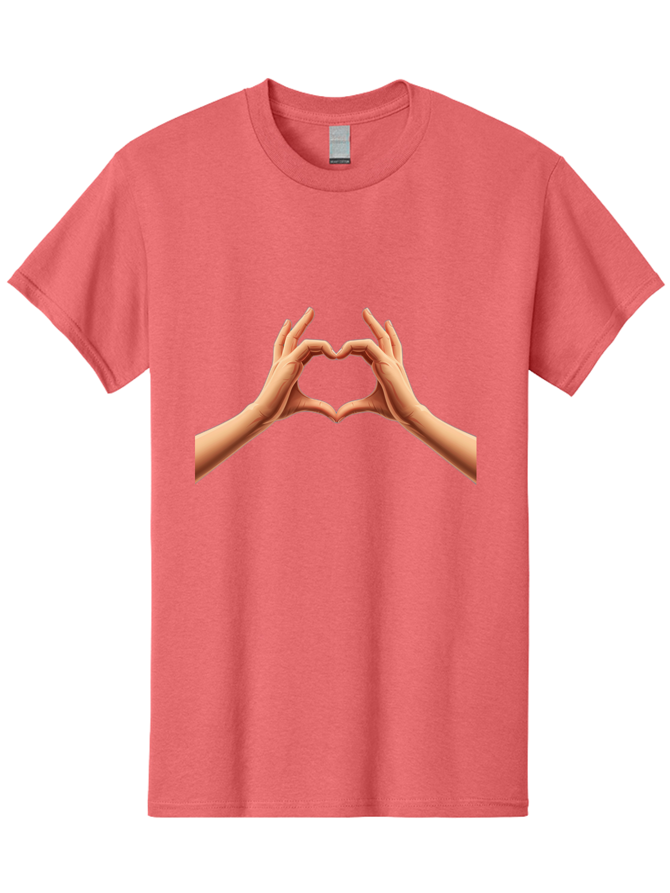 Hands-Forming-Heart Men'S Graphic Tee, 100% Cotton, Comfortable Casual Summer Wear, Machine Washable, Hands Forming A Heart, Love Symbol, Heart Gesture, Affection, Tenderness, Care, Kindness, Charity, Volunteer Work, Donation Bae027 14