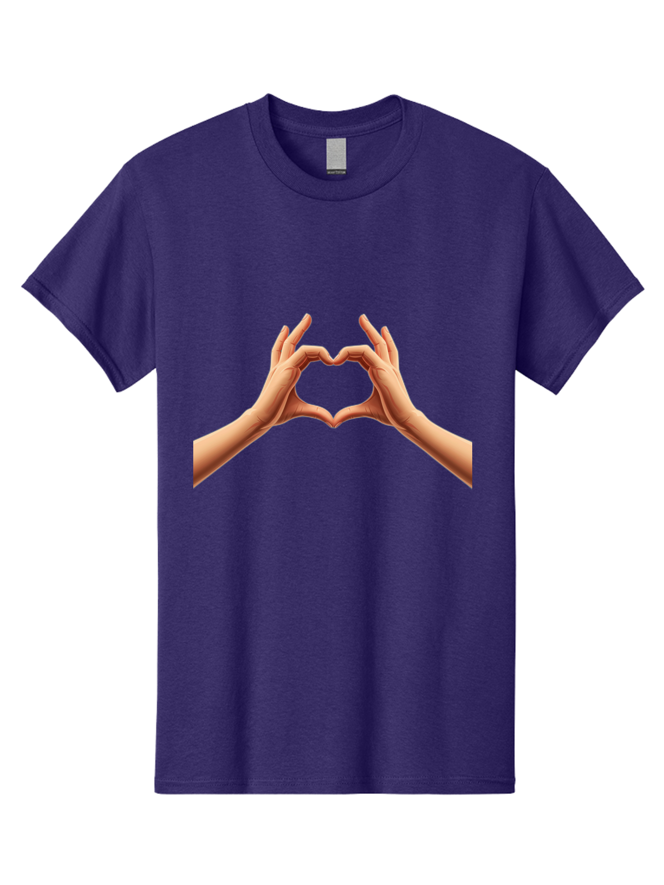 Hands-Forming-Heart Men'S Graphic Tee, 100% Cotton, Comfortable Casual Summer Wear, Machine Washable, Hands Forming A Heart, Love Symbol, Heart Gesture, Affection, Tenderness, Care, Kindness, Charity, Volunteer Work, Donation Bae027 11