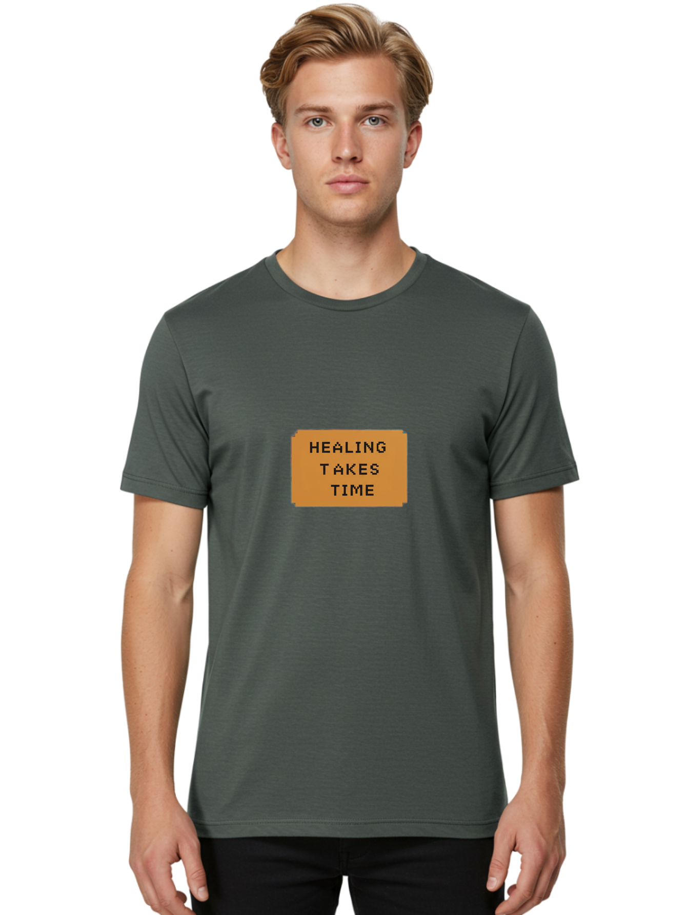 Healing-Takes-Time-1 Men'S Graphic Tee, 100% Cotton, Comfortable Casual Summer Wear, Machine Washable, Healing Takes Time, Motivational Quote, Inspirational Message, Mental Health Awareness, Self Care Reminder, Positive Affirmation, Bae031 28