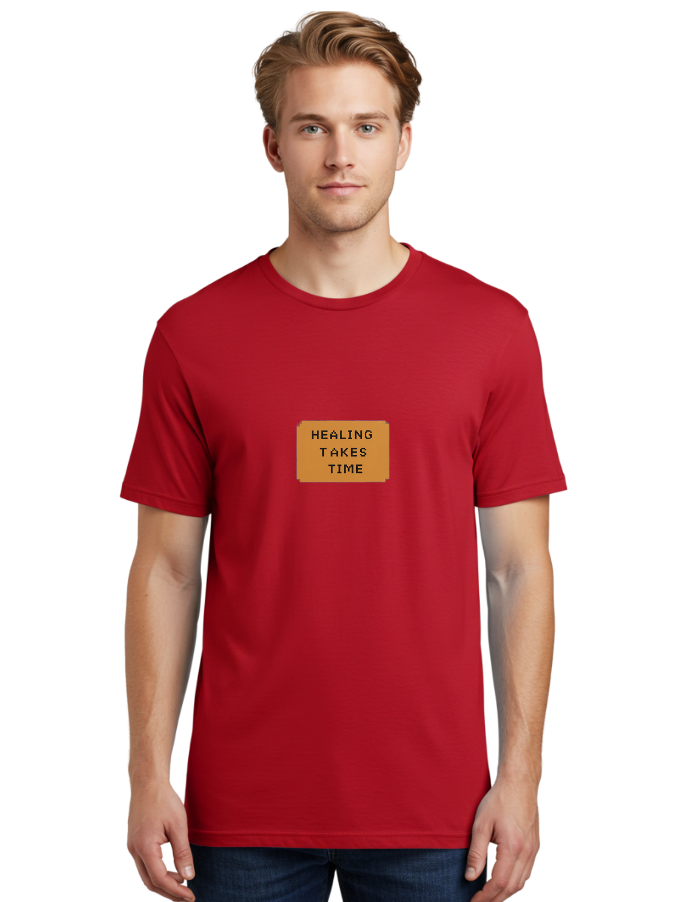 Healing-Takes-Time-1 Men'S Graphic Tee, 100% Cotton, Comfortable Casual Summer Wear, Machine Washable, Healing Takes Time, Motivational Quote, Inspirational Message, Mental Health Awareness, Self Care Reminder, Positive Affirmation, Bae031 29