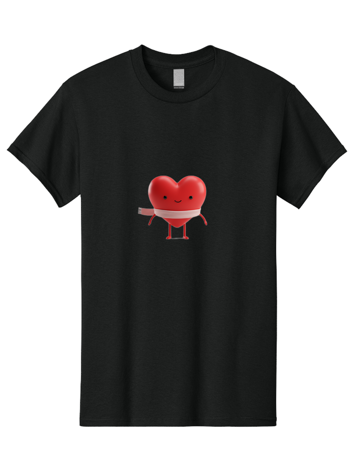 Heart-Character-1 Men'S Graphic Tee, 100% Cotton, Comfortable Casual Summer Wear, Machine Washable, Heart Character, Wounded Heart, Cartoon Heart, Bandaged Heart, Cute Heart, Love Symbol, Heart Health, Heartbreak, Valentine'S Day, Bae037 14