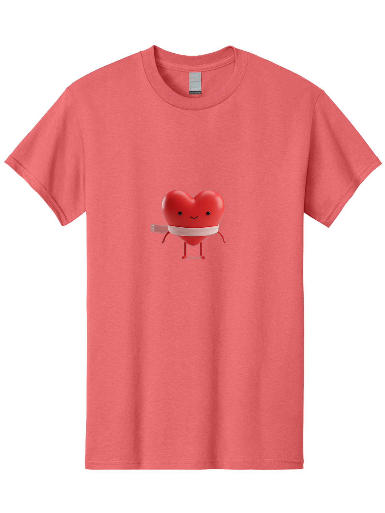 Heart-Character-1 Men'S Graphic Tee, 100% Cotton, Comfortable Casual Summer Wear, Machine Washable, Heart Character, Wounded Heart, Cartoon Heart, Bandaged Heart, Cute Heart, Love Symbol, Heart Health, Heartbreak, Valentine'S Day, Bae037 5