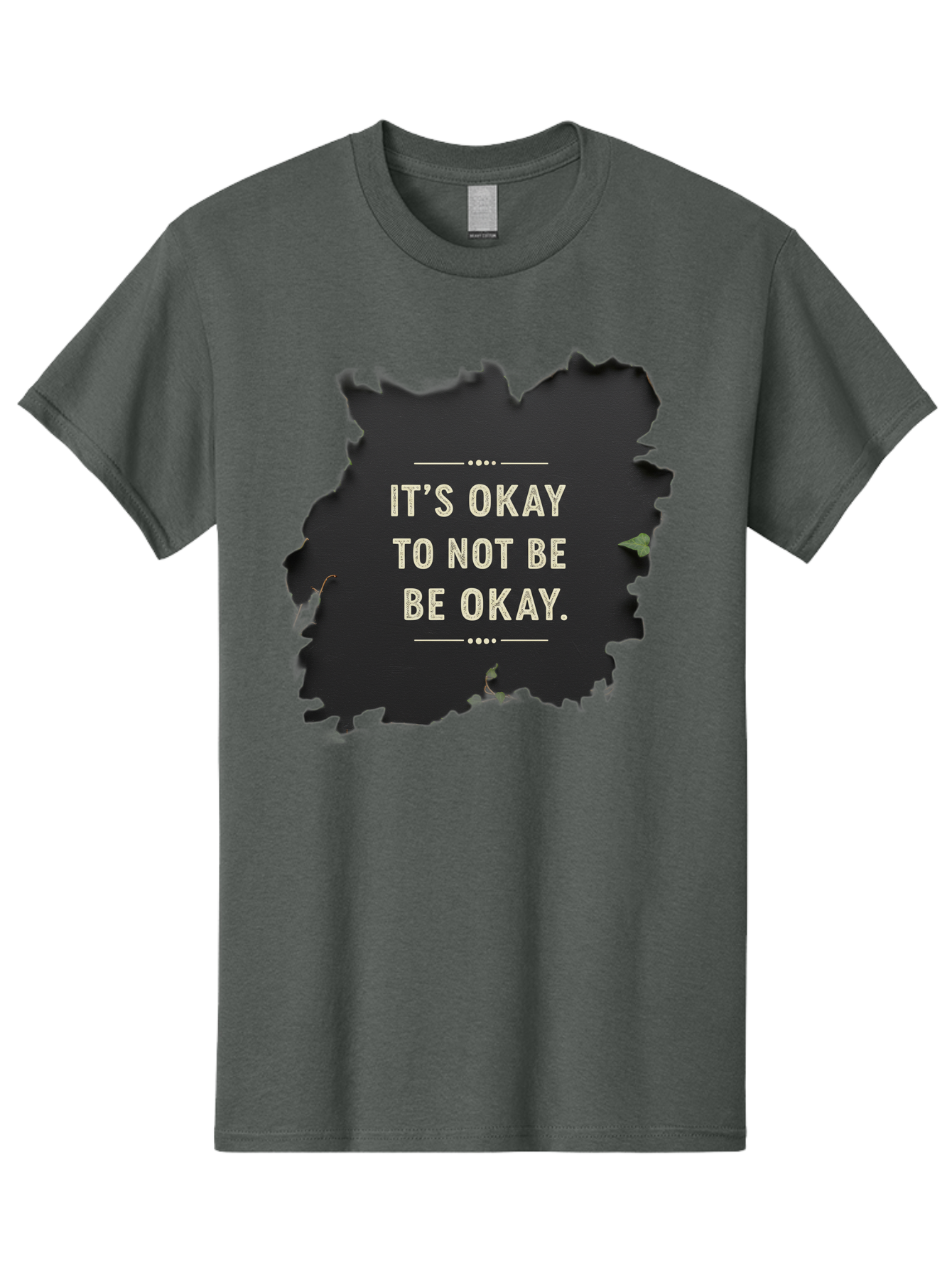It-S-Okay-To-Not-Be-Okay-5 Men'S Graphic Tee, 100% Cotton, Comfortable Casual Summer Wear, Machine Washable, Mental Health Awareness, Inspirational Quote, Emotional Support, Self Care, Positive Affirmation, Motivational Message, Bae054 5