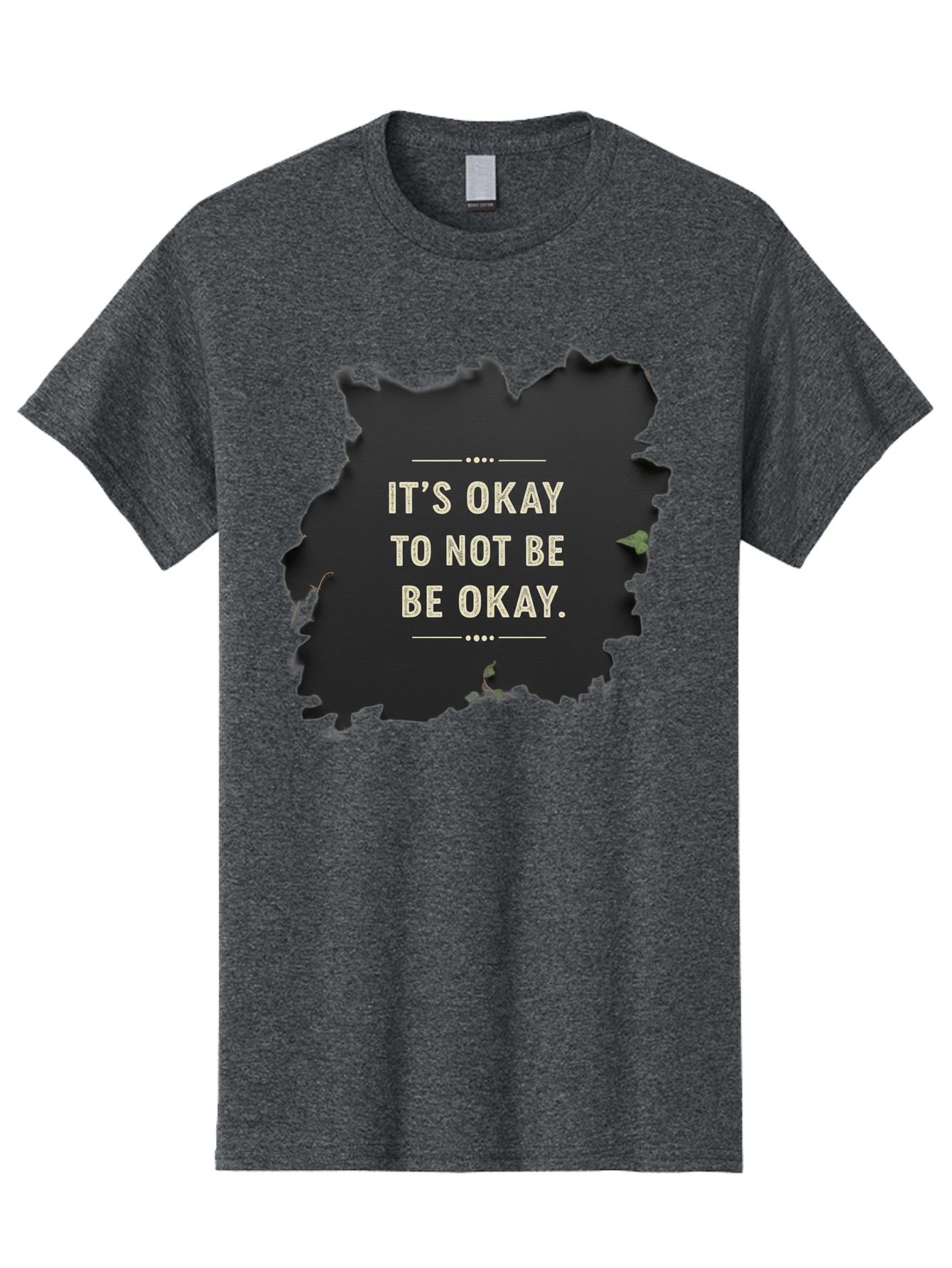 It-S-Okay-To-Not-Be-Okay-5 Men'S Graphic Tee, 100% Cotton, Comfortable Casual Summer Wear, Machine Washable, Mental Health Awareness, Inspirational Quote, Emotional Support, Self Care, Positive Affirmation, Motivational Message, Bae054 3