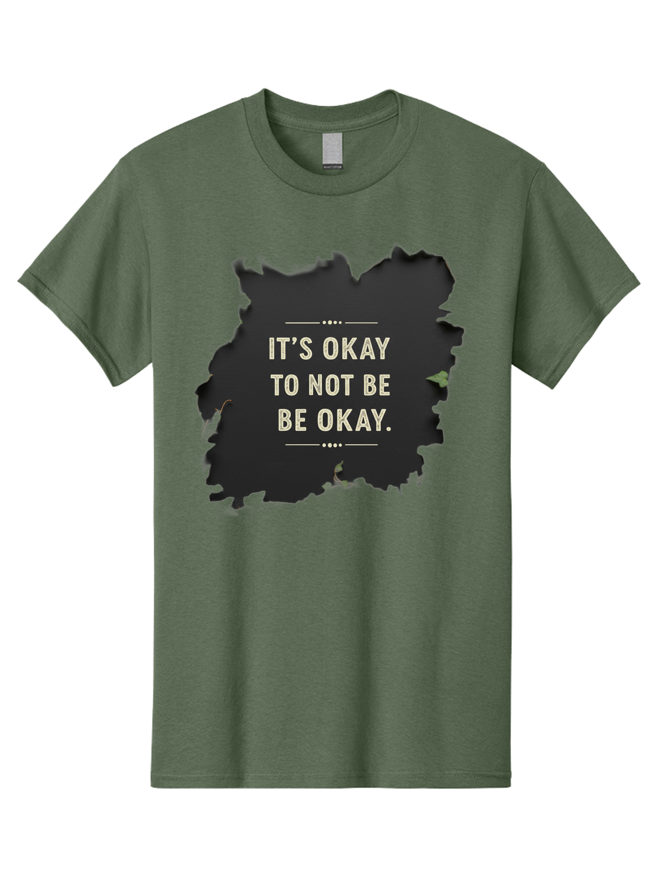 It-S-Okay-To-Not-Be-Okay-5 Men'S Graphic Tee, 100% Cotton, Comfortable Casual Summer Wear, Machine Washable, Mental Health Awareness, Inspirational Quote, Emotional Support, Self Care, Positive Affirmation, Motivational Message, Bae054 4