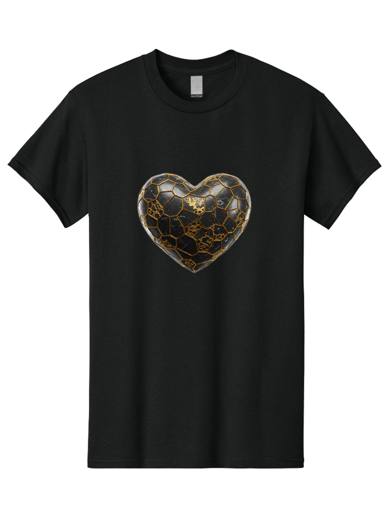 Kintsugi-Heart-4 Men'S Graphic Tee, 100% Cotton, Comfortable Casual Summer Wear, Machine Washable, Kintsugi Heart, Broken Heart, Golden Repair, Black Ceramic, Mended Love, Imperfect Beauty, Artisanal Craftsmanship, Unique Design, Bae059 14