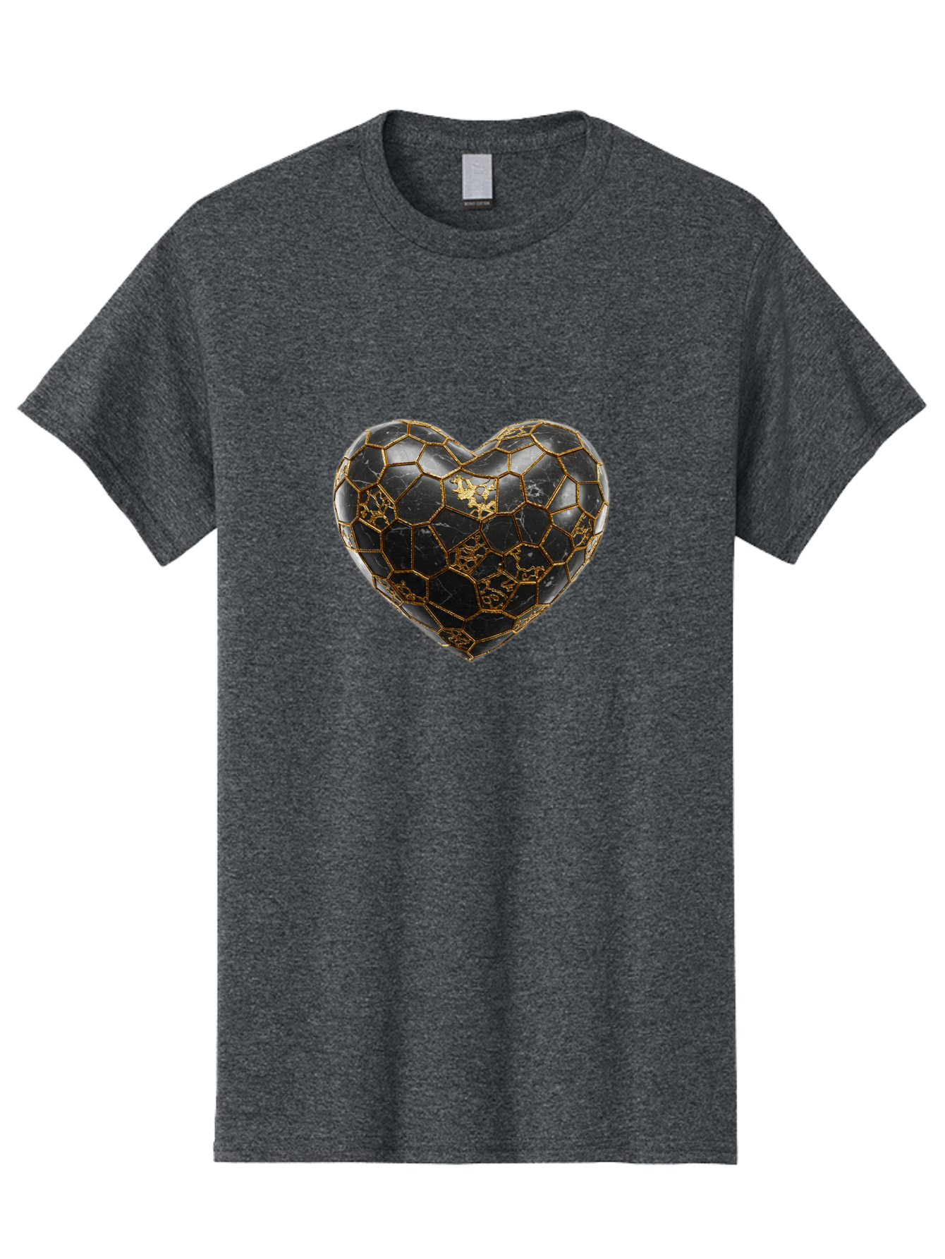 Kintsugi-Heart-4 Men'S Graphic Tee, 100% Cotton, Comfortable Casual Summer Wear, Machine Washable, Kintsugi Heart, Broken Heart, Golden Repair, Black Ceramic, Mended Love, Imperfect Beauty, Artisanal Craftsmanship, Unique Design, Bae059 11