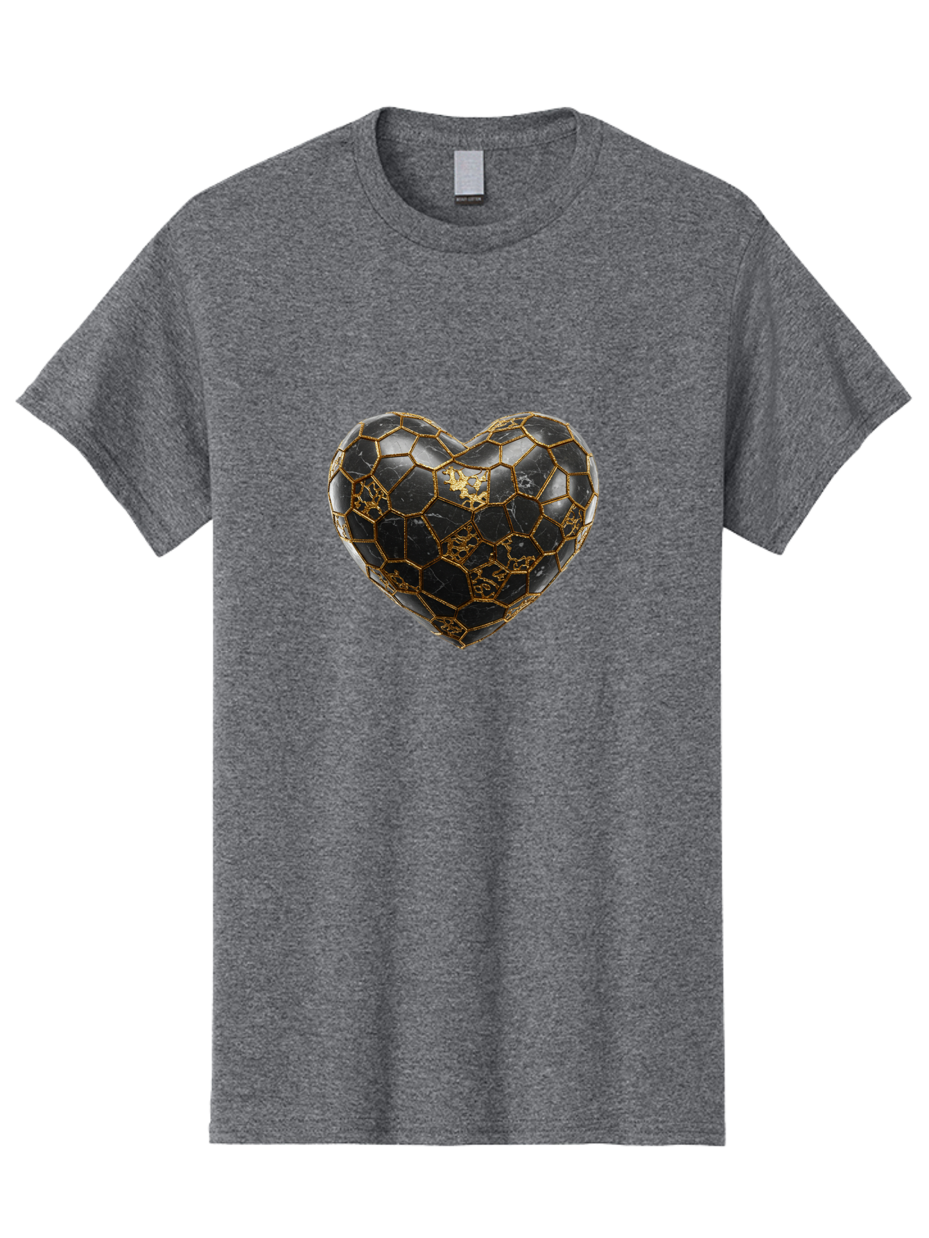 Kintsugi-Heart-4 Men'S Graphic Tee, 100% Cotton, Comfortable Casual Summer Wear, Machine Washable, Kintsugi Heart, Broken Heart, Golden Repair, Black Ceramic, Mended Love, Imperfect Beauty, Artisanal Craftsmanship, Unique Design, Bae059 9